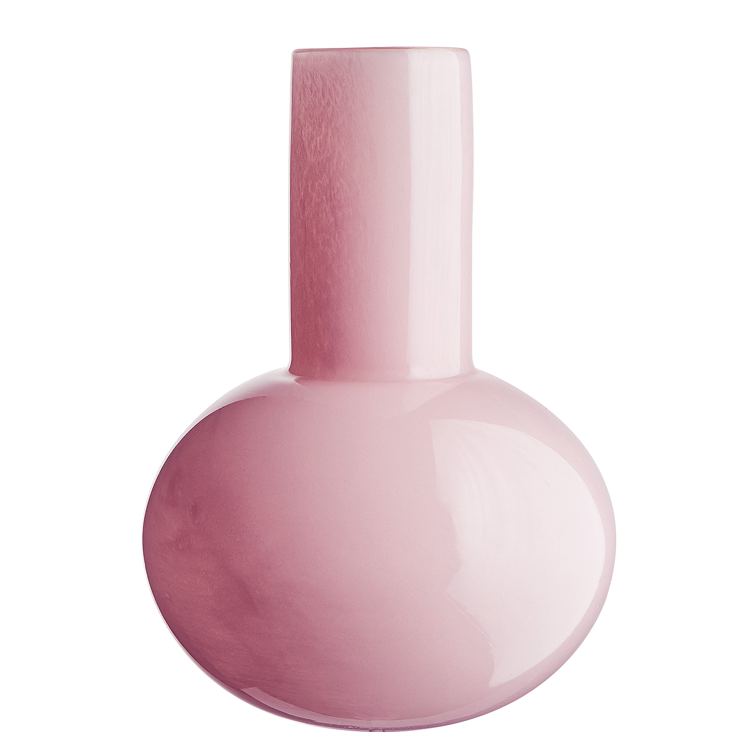 CANDY vaza din sticla Ø19 H25cm roz pal