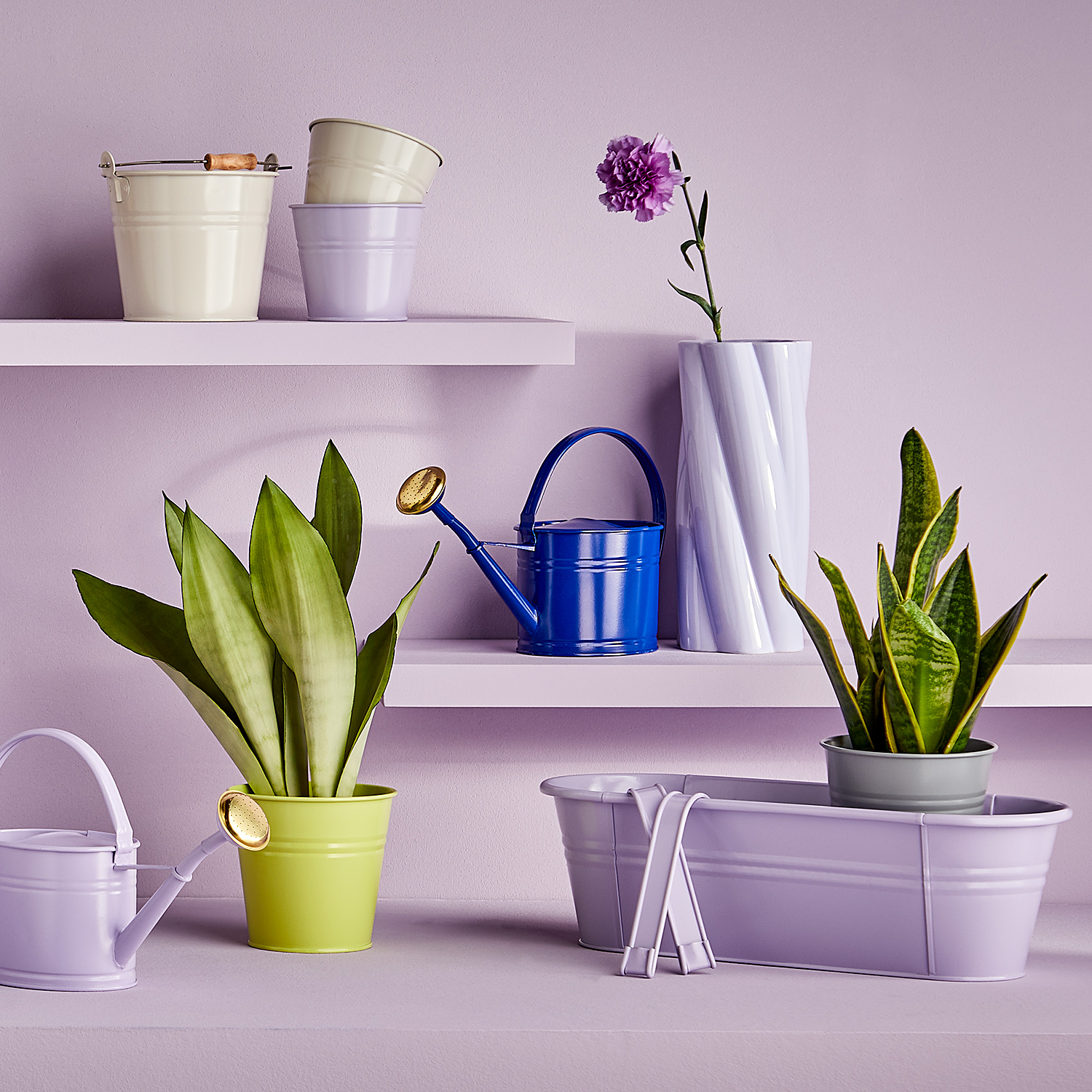 TWIST vaza ceramica 30cm, mov deschis