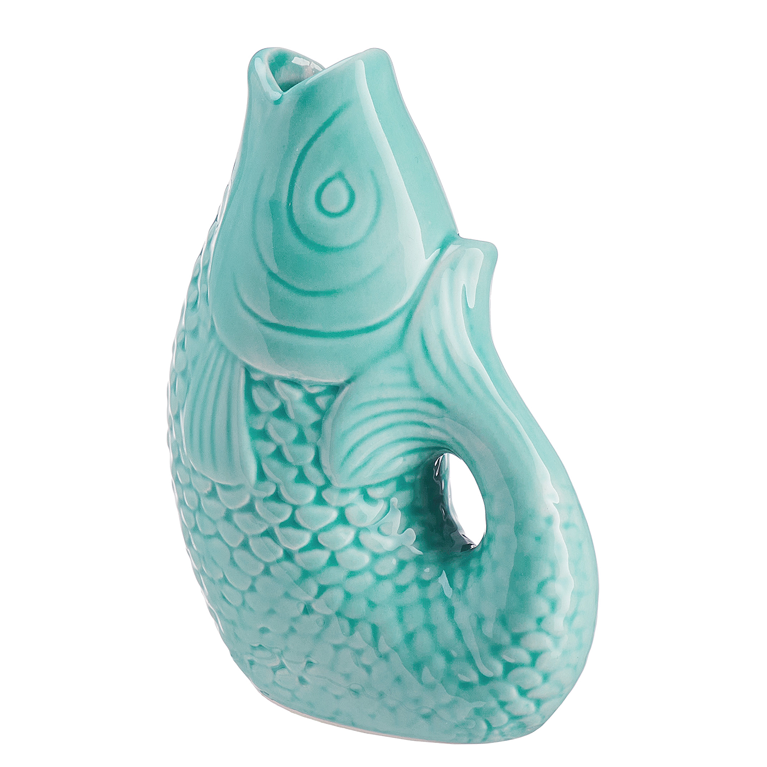 KOI mini vaza ceramica 12cm, turcoaz