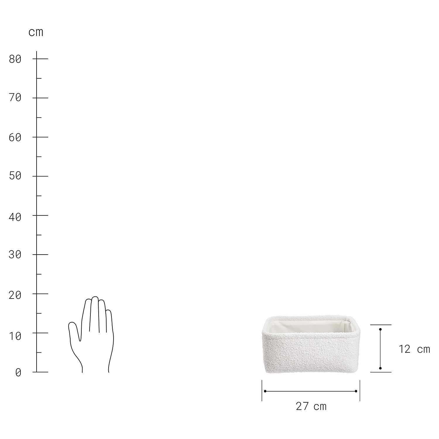 TODDY cos dreptunghiular L | mare