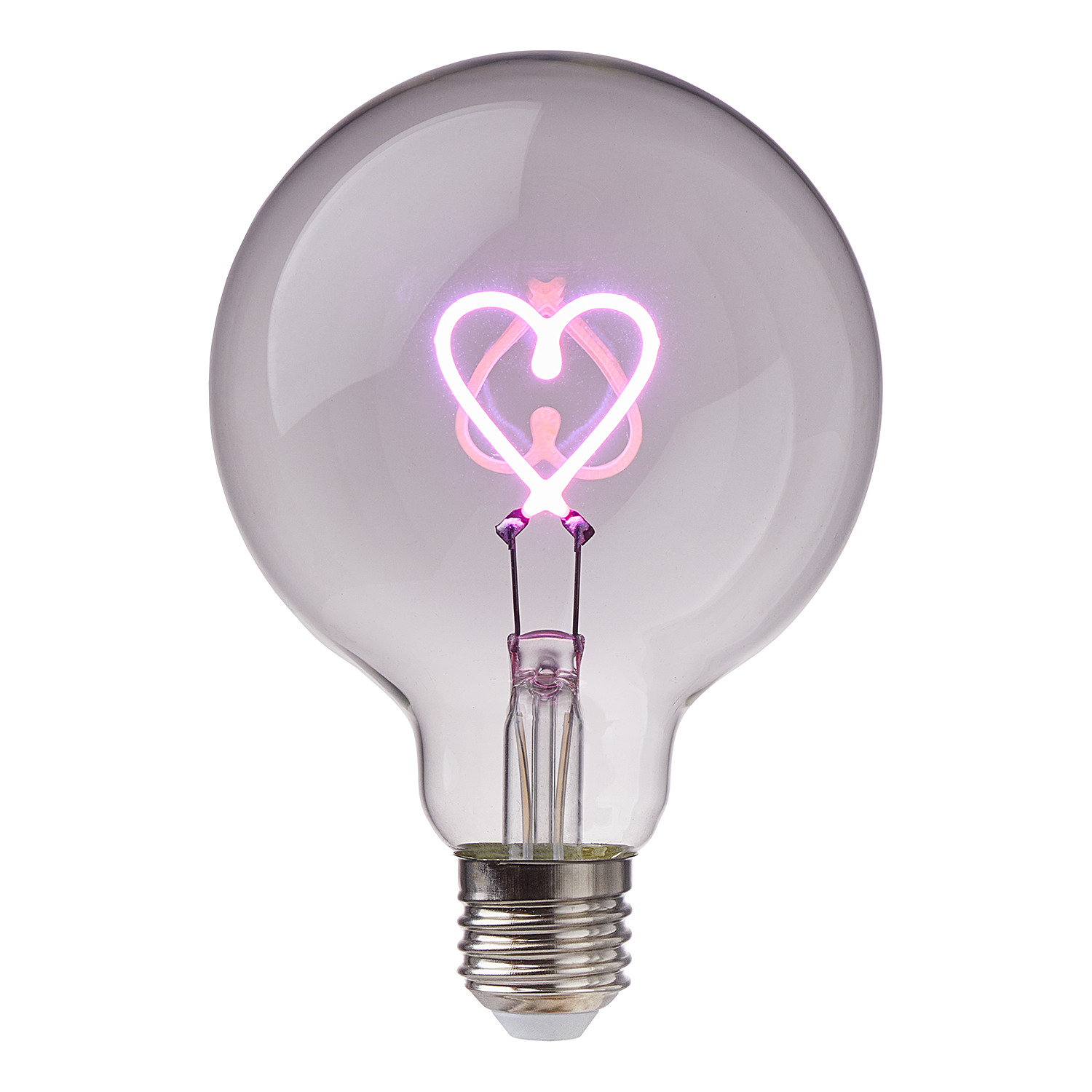 BRIGHT LIGHT bec LED - Inima roz