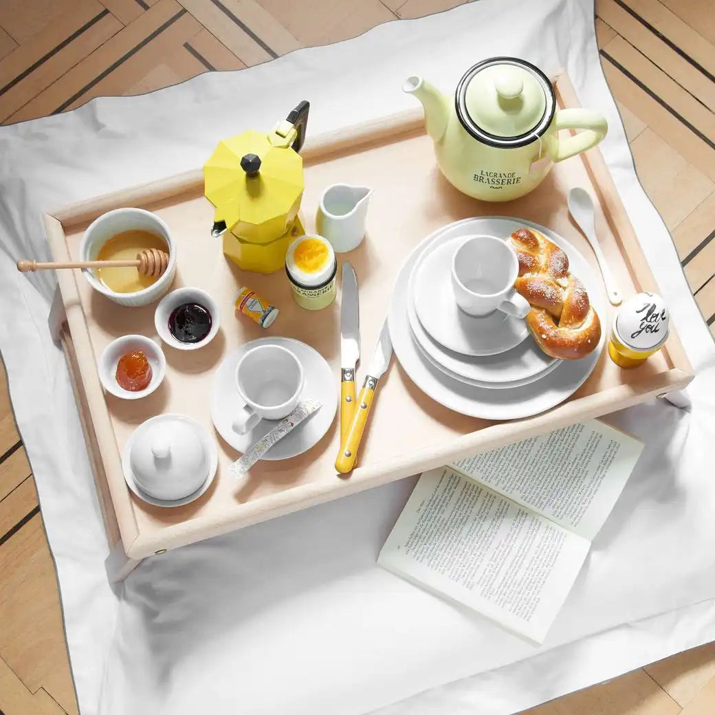 EGG lingura din portelan alb