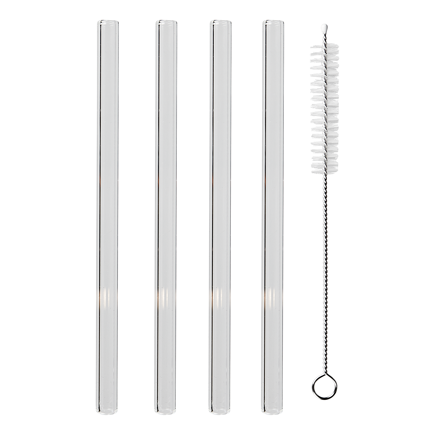 LONG DRINK set paie din sticla transparenta | 15 cm