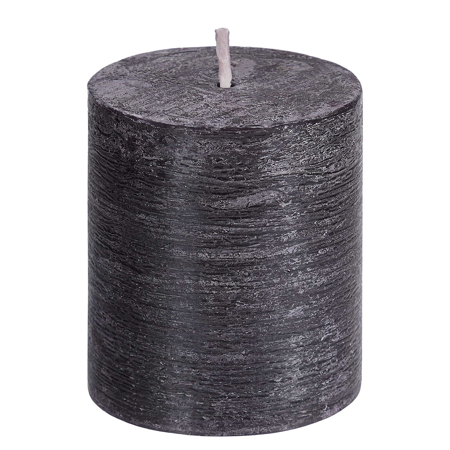 RUSTIC lumanare cilindrica Ø6,8xH8cm, negru