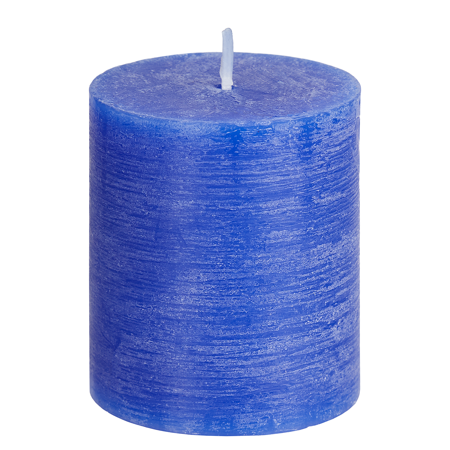 RUSTIC lumanare cilindrica Ø6,8xH8cm, albastru