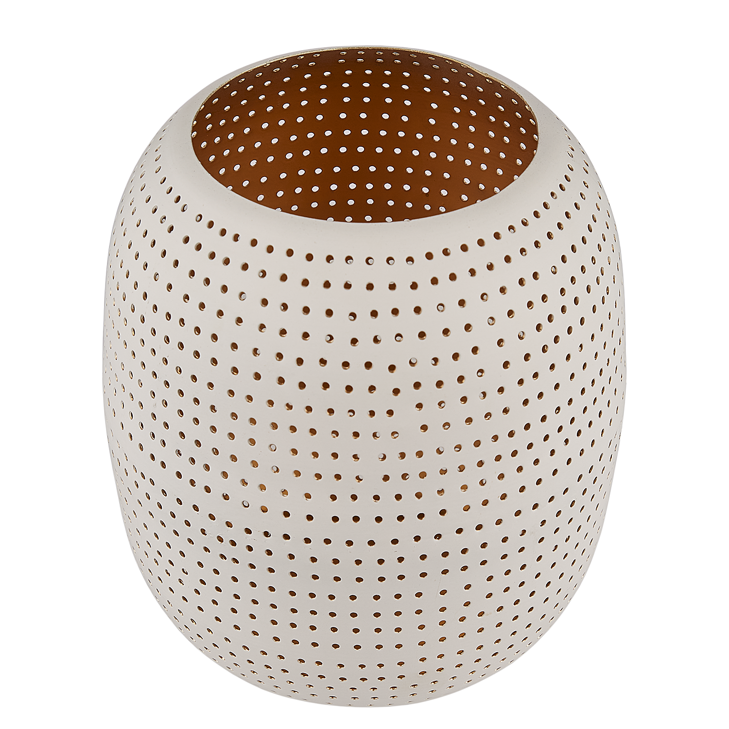 LUMINOUS felinar metalic 18cm, alb