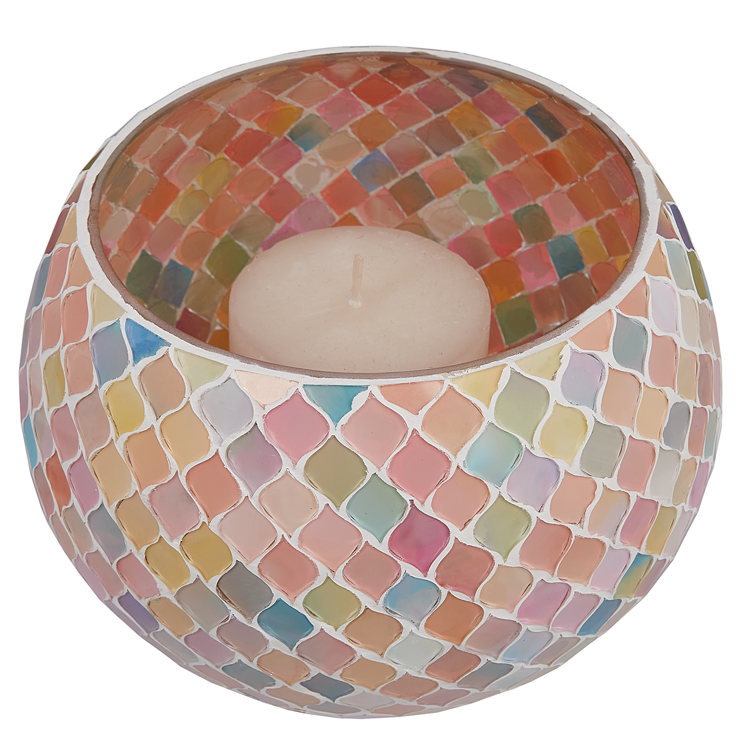 PASTEL LIGHTS suport lumanari mozaic | Ø18 cm