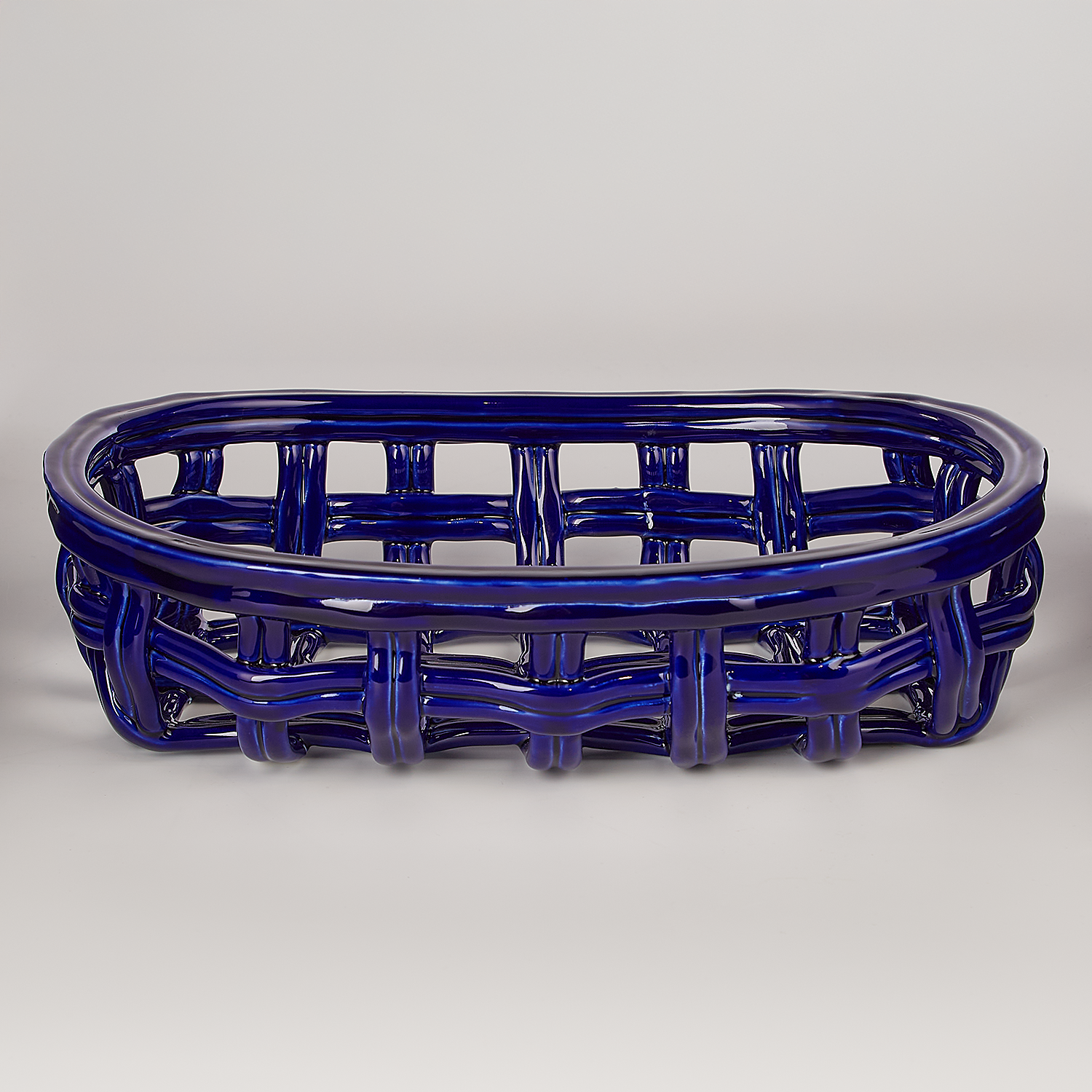 CRAFT cos ceramic glazurat albastru