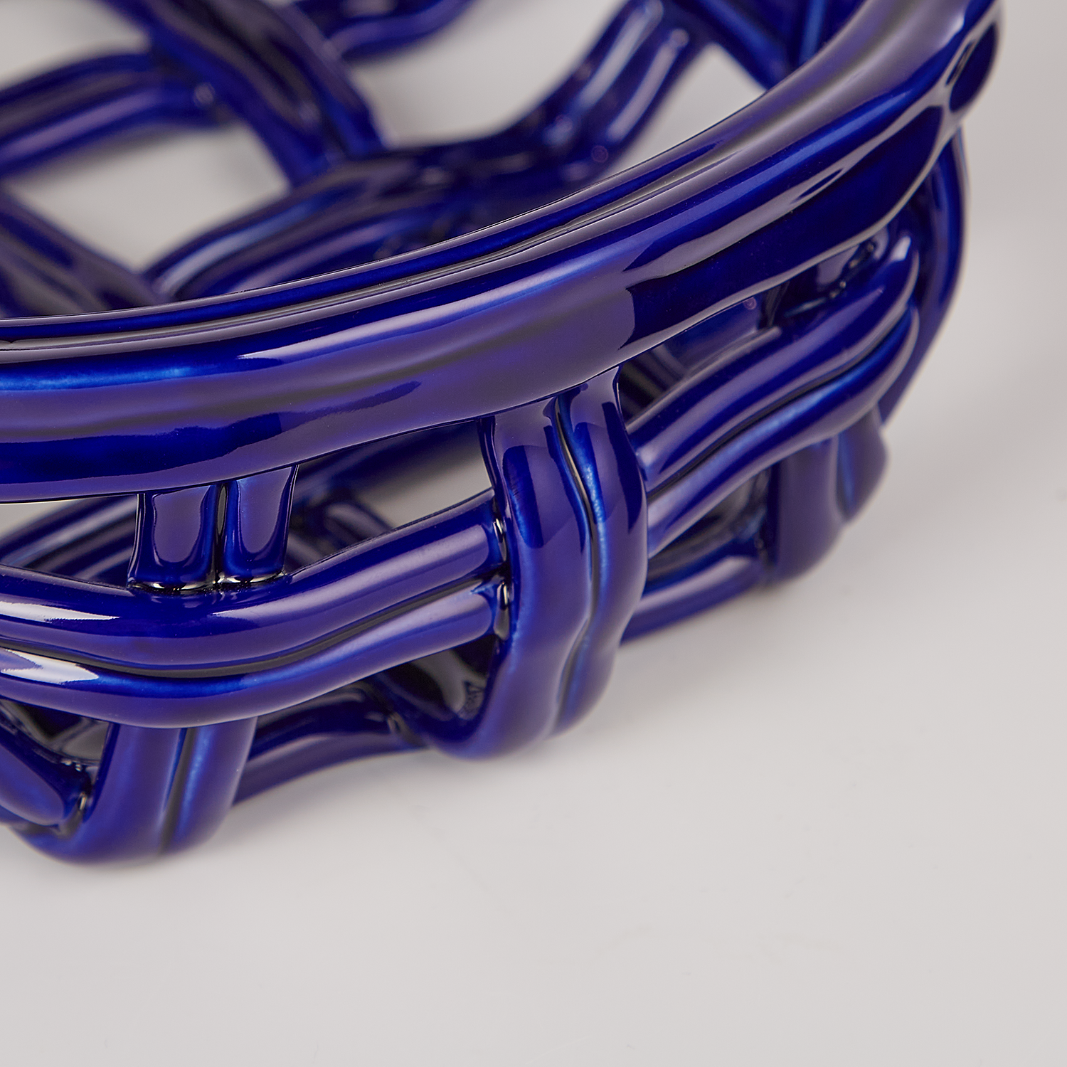 CRAFT cos ceramic glazurat albastru