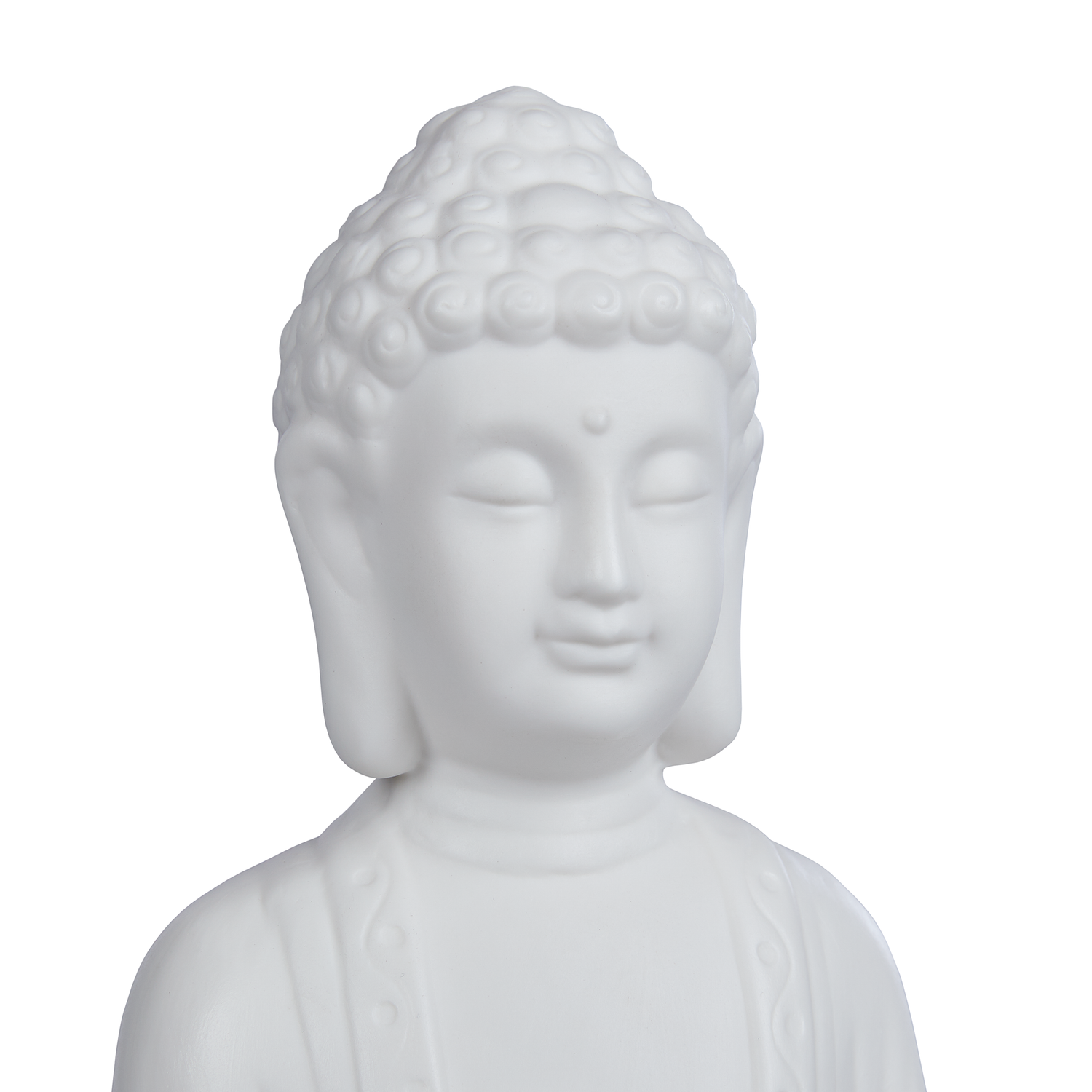 BUDDHA statueta cu suport lumanare alb