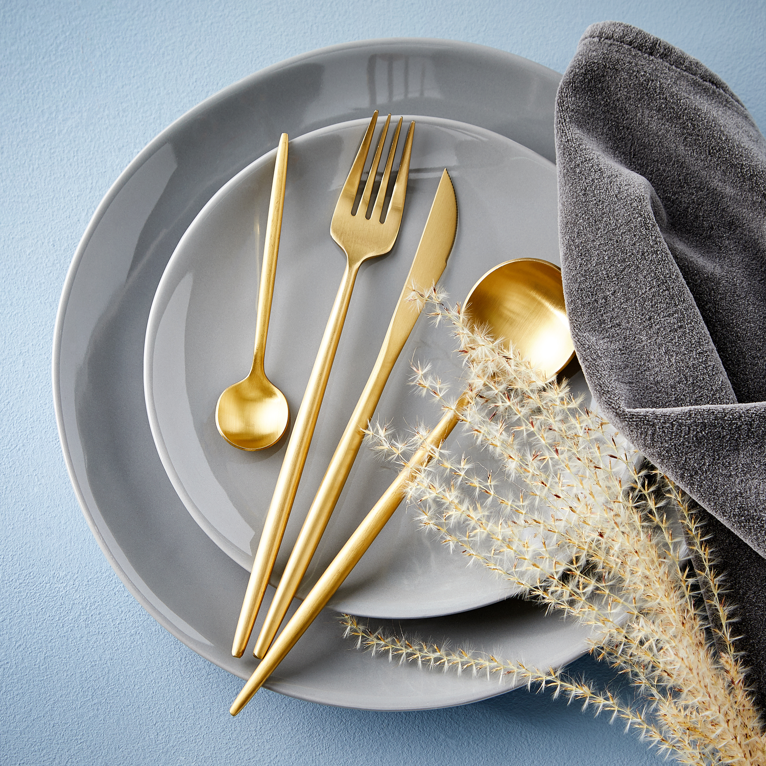 STILETTO set tacamuri 4 piese, auriu mat