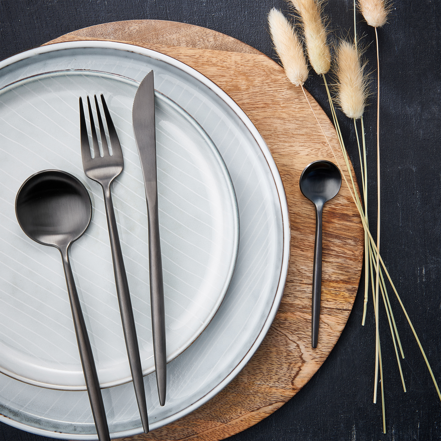 STILETTO set tacamuri 4 piese, negru mat