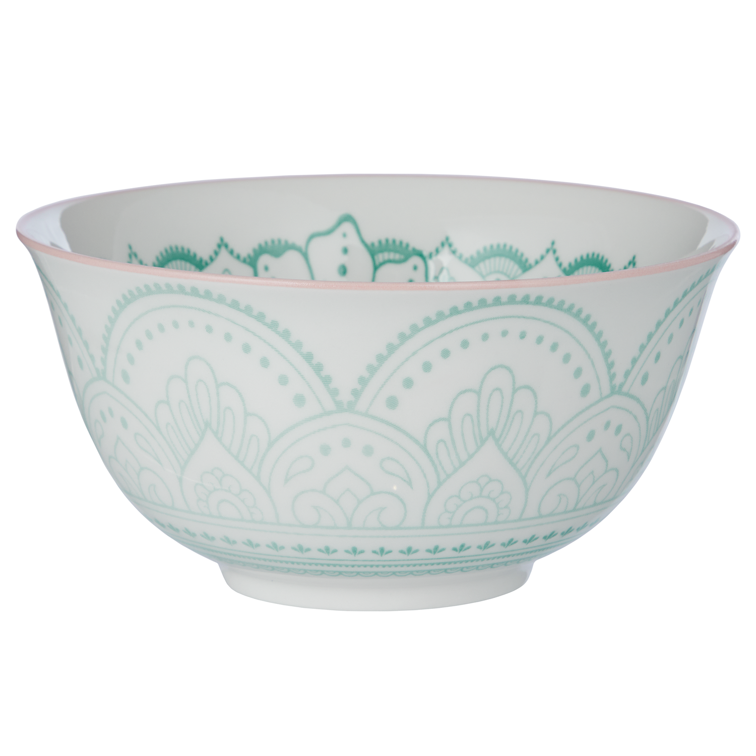 ORNAMENTS bol 520 ml, verde/alb