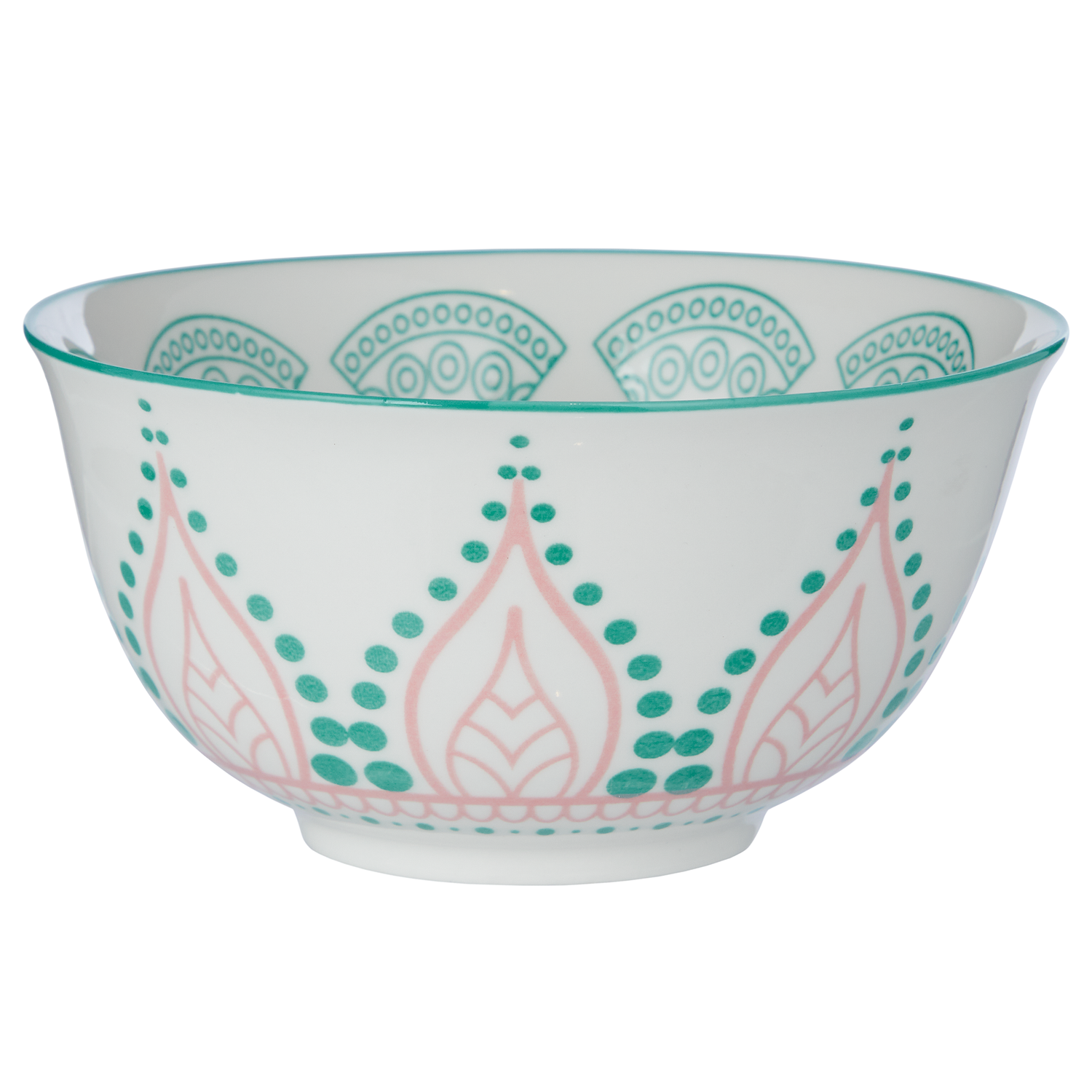 ORNAMENTS bol 520 ml, verde/roz