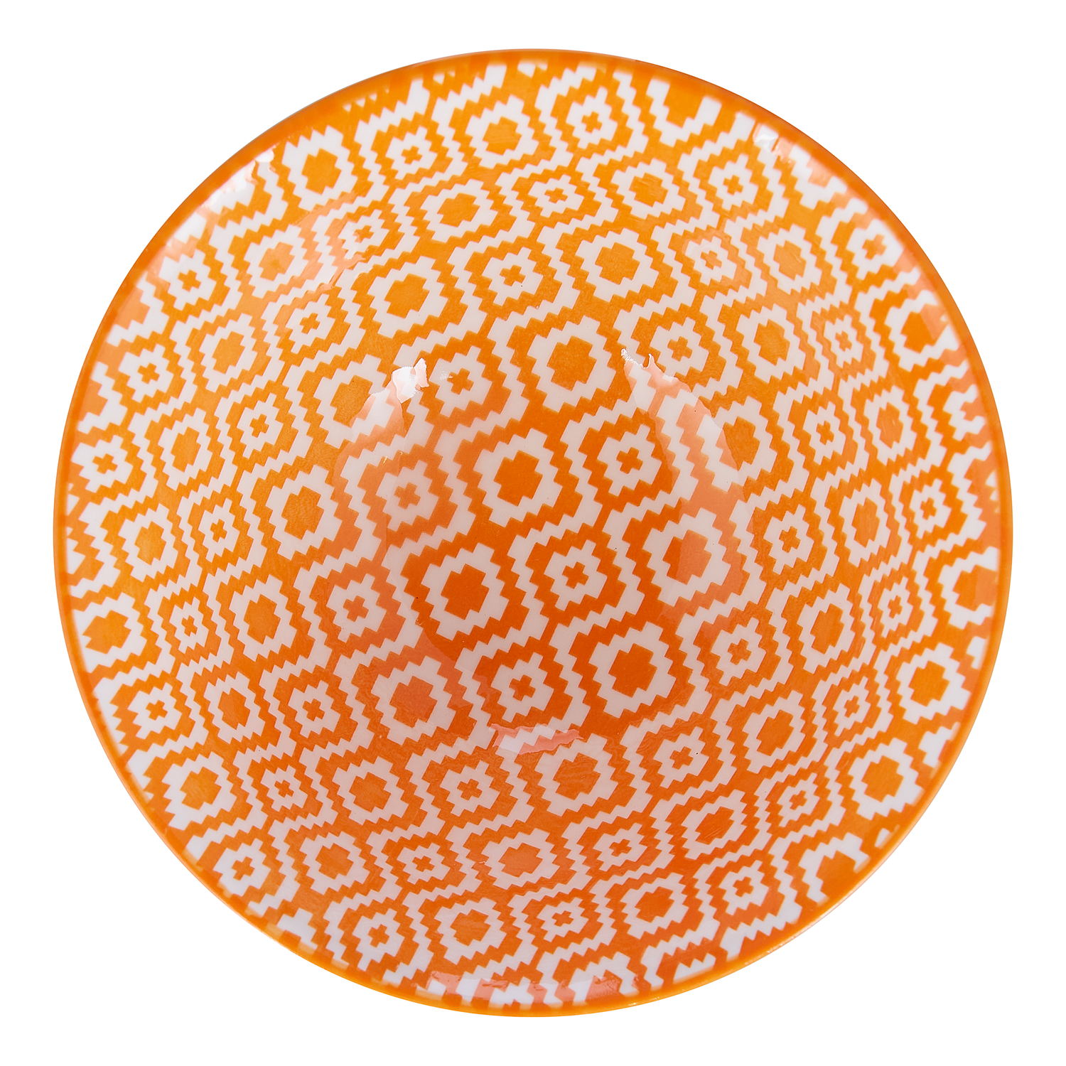 ORNAMENTS bol 520 ml, albastru/portocaliu