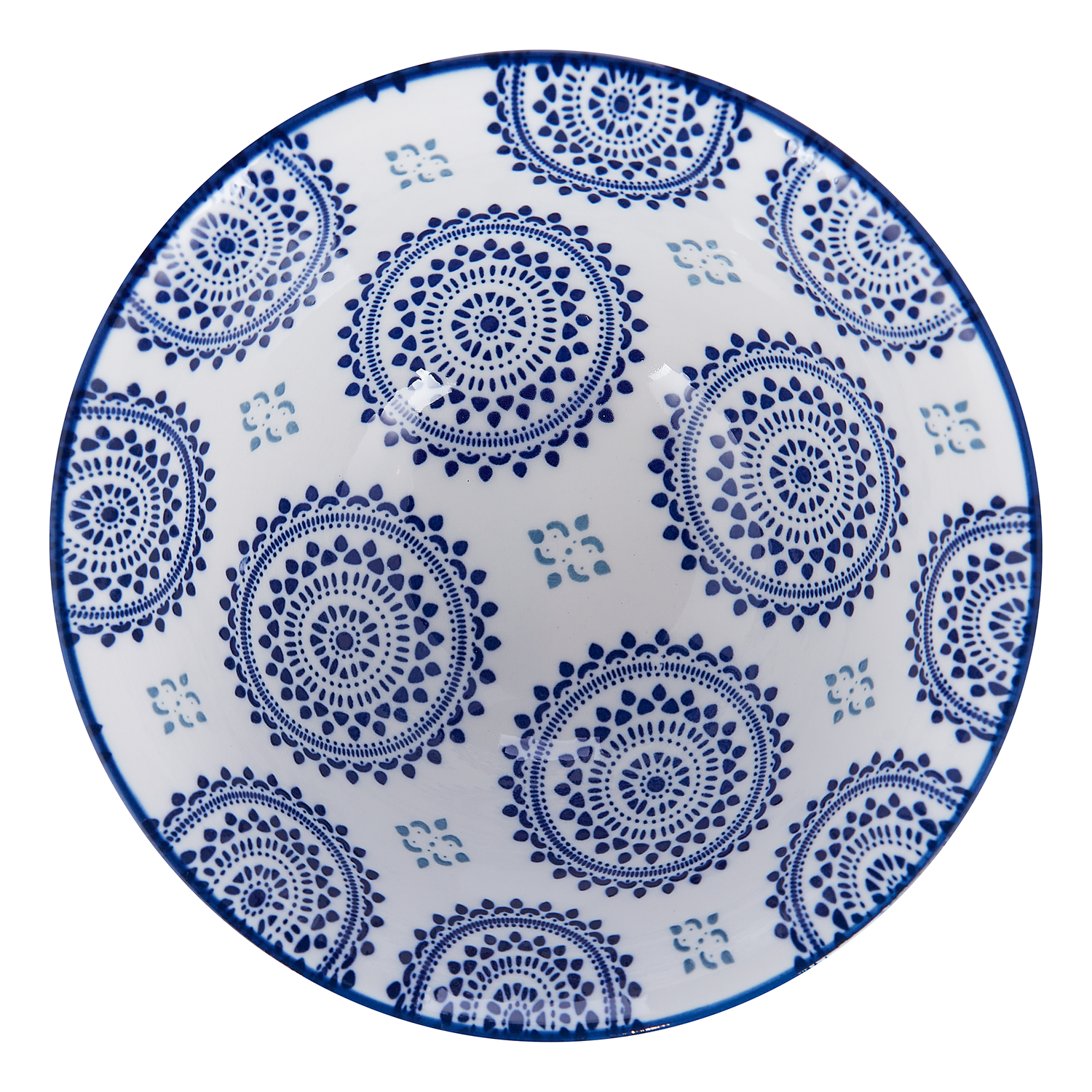 ORNAMENTS bol 520 ml, verde/albastru