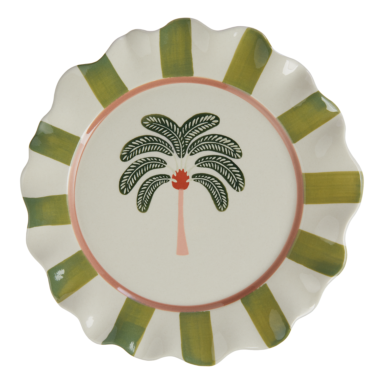 PALACIO farfurie 21,5 cm palmier pictat manual