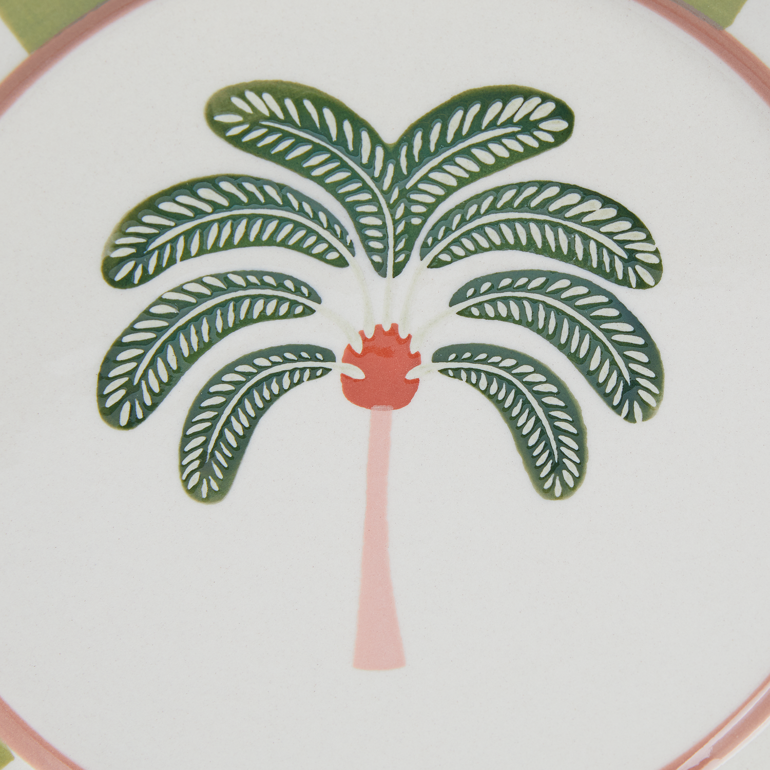 PALACIO farfurie 21,5 cm palmier pictat manual