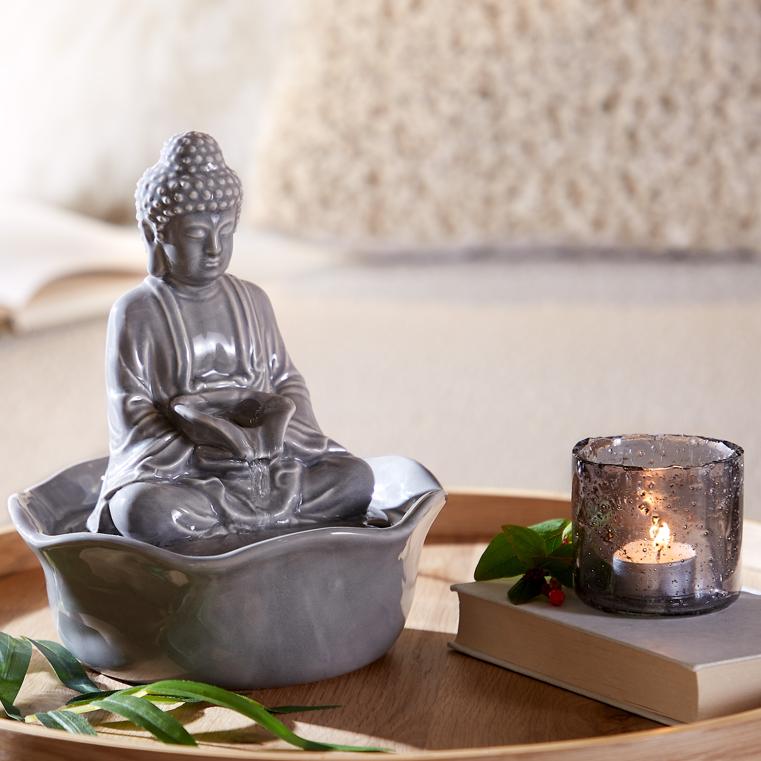 BALANCE fantana de masa Buddha, gri