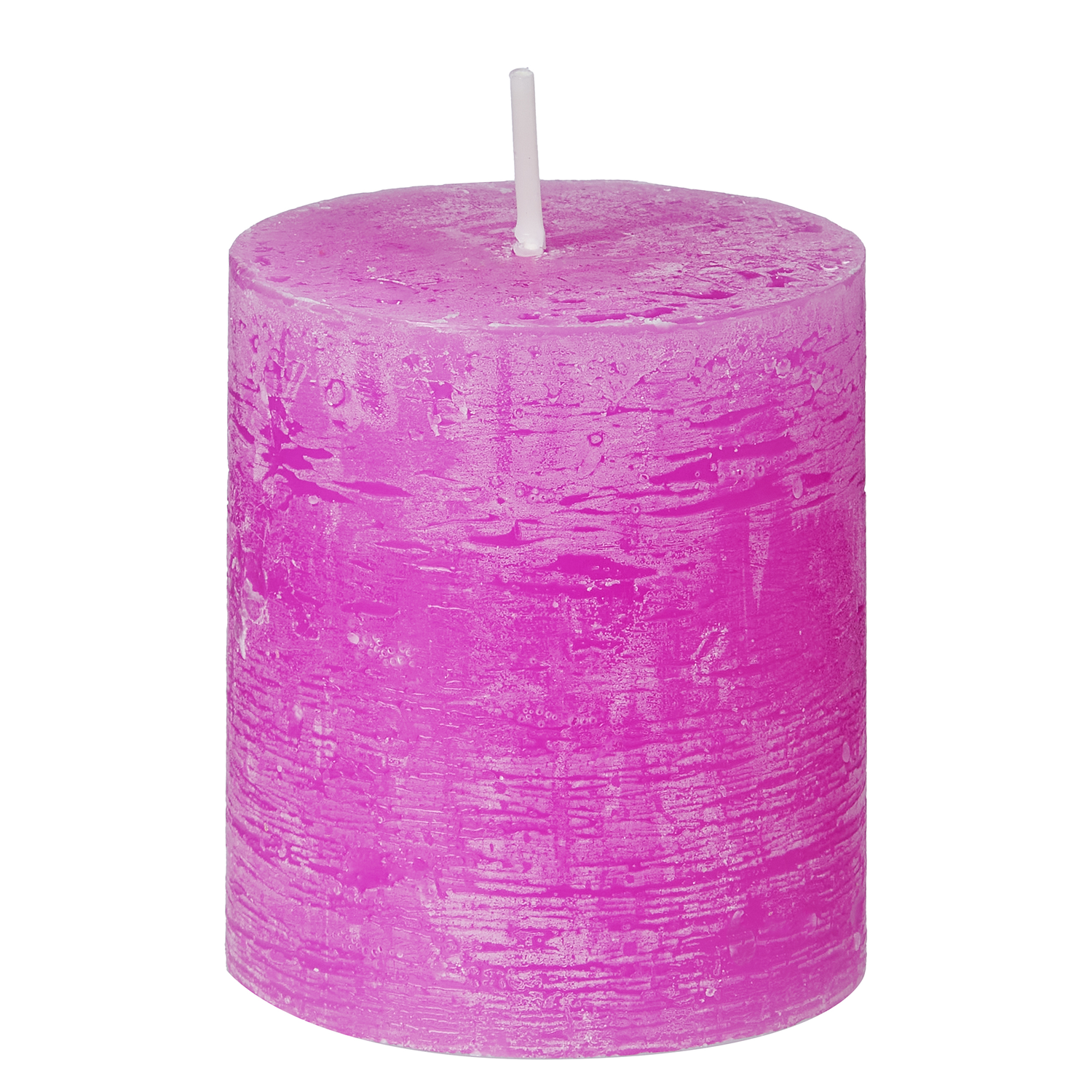 RUSTIC lumanare cilindrica Ø6,8xH8cm, fucsia