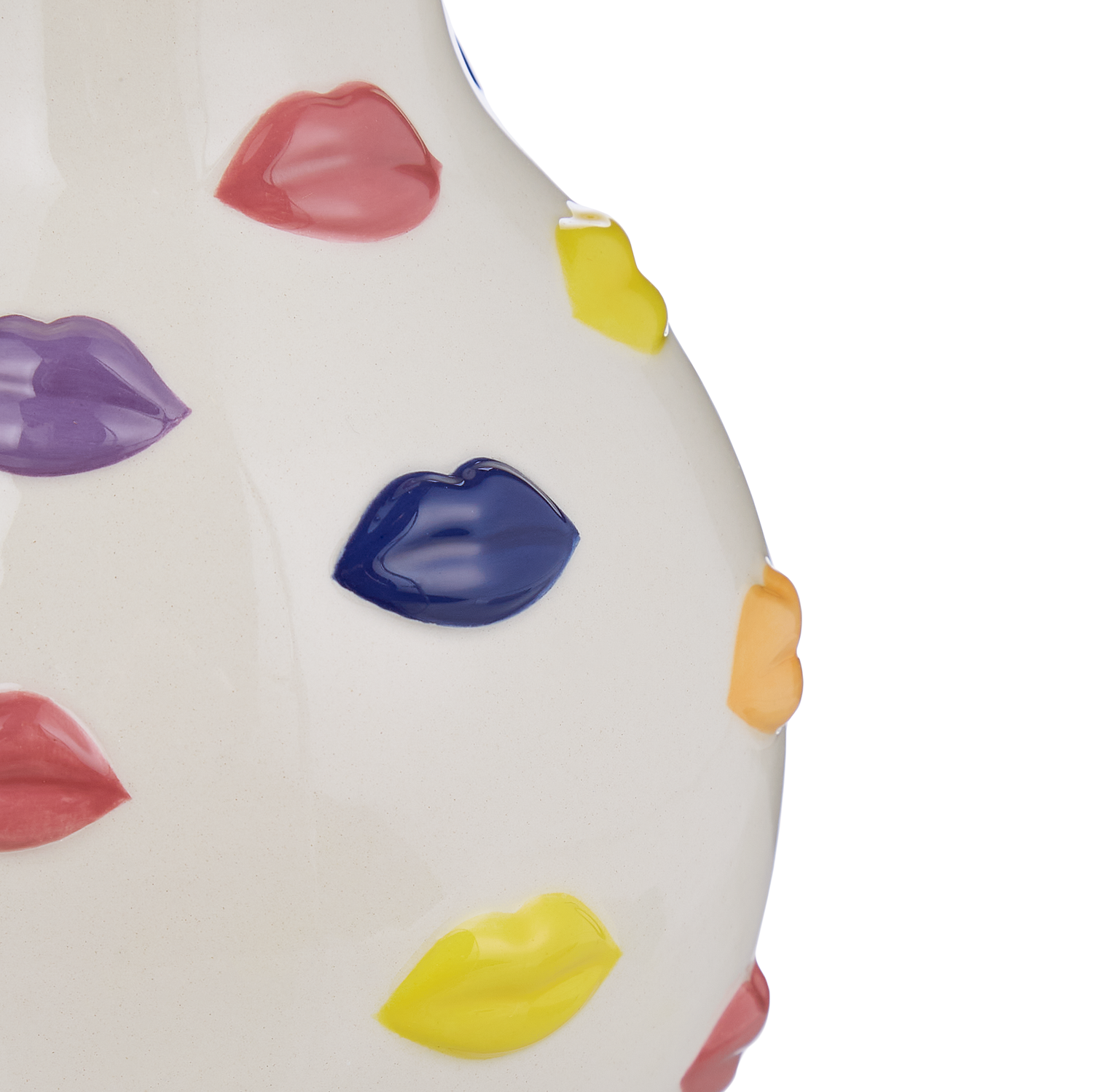 KISS ME vaza ceramica 16,5cm, bej