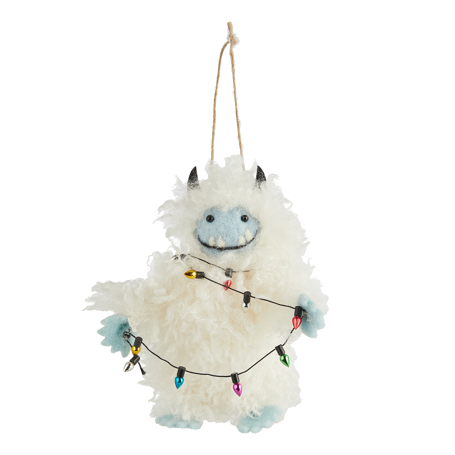 HANG ON ornament fetru Yeti cu lumini