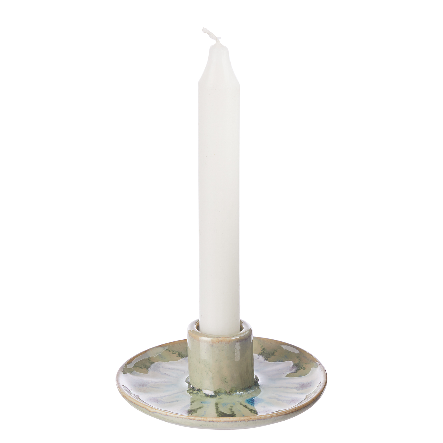 SEVENTIES suport lumanare portelan, salvie