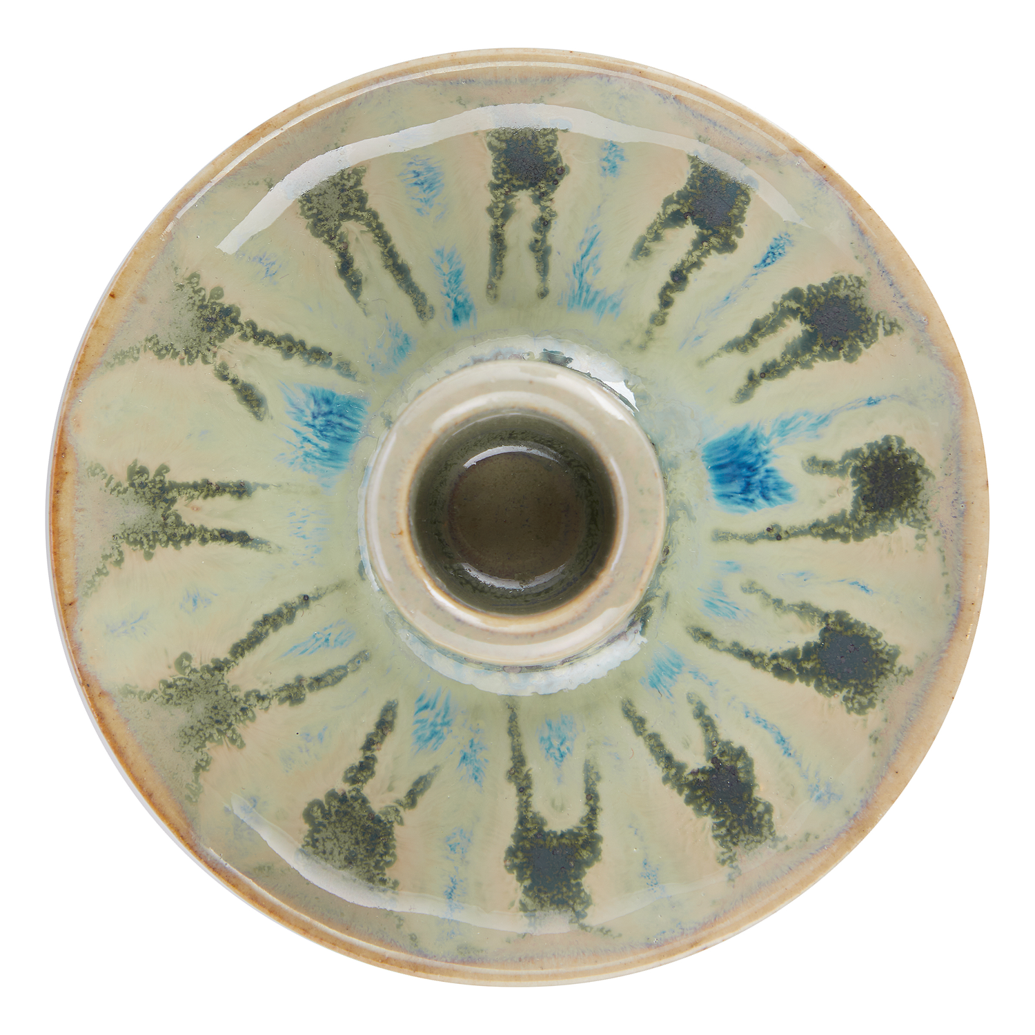 SEVENTIES suport lumanare portelan, salvie