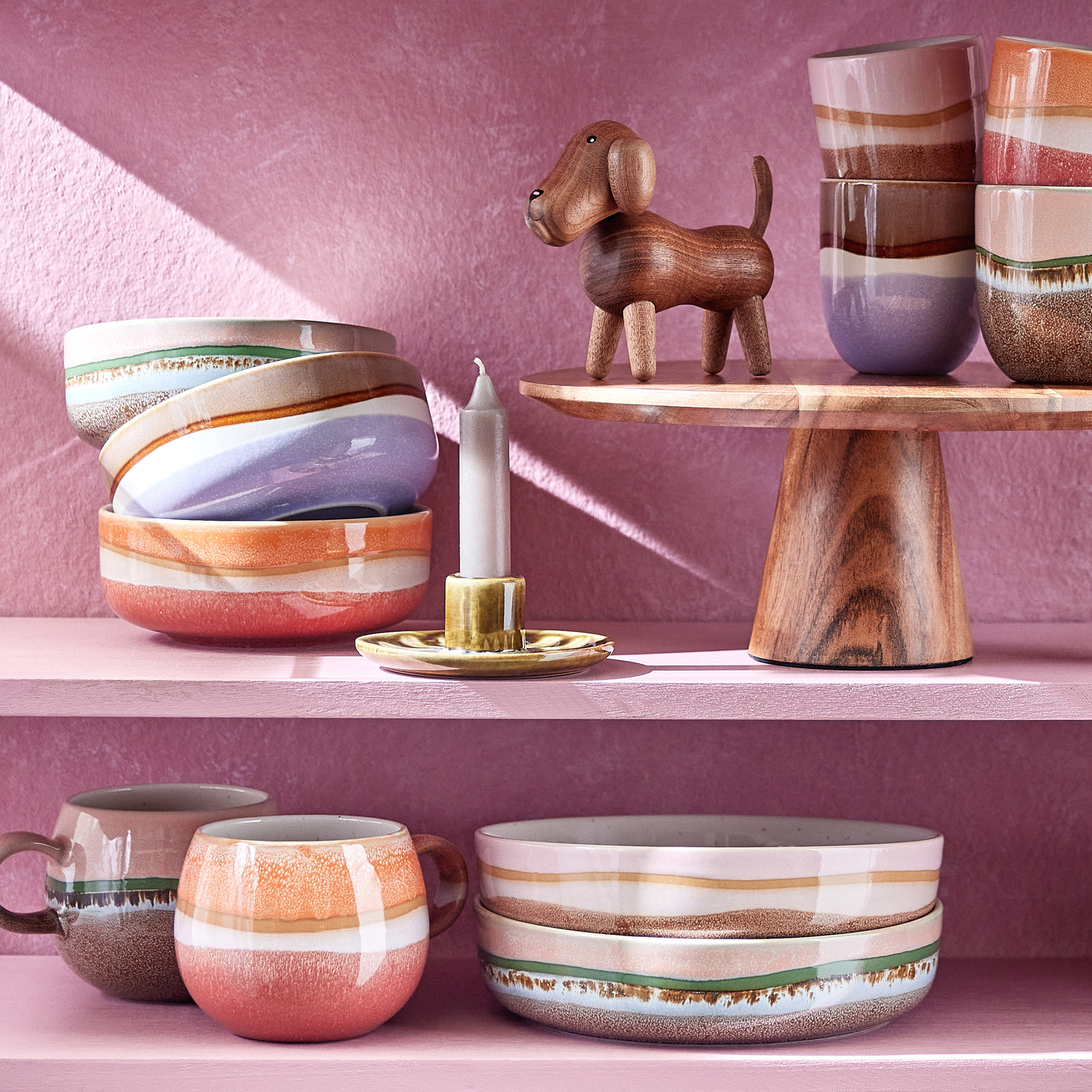 MEDLEY farfurie pentru paste Ø21 cm, maro