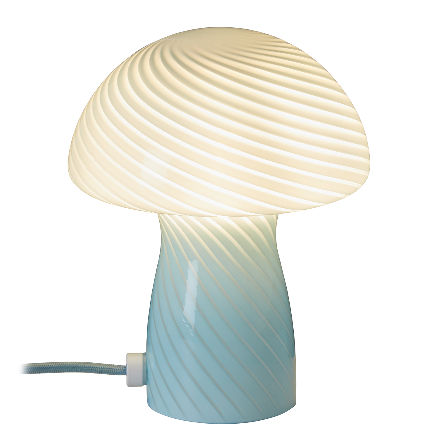 FUNGI TOWN lampa de masa mini, albastru deschis
