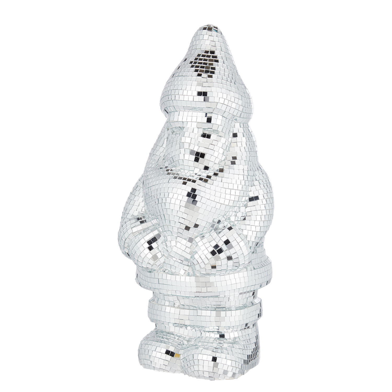 DISCO Mos Craciun oglinda 45cm argintiu