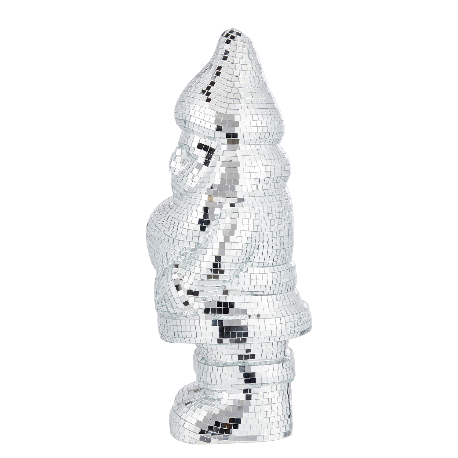 DISCO Mos Craciun oglinda 45cm argintiu