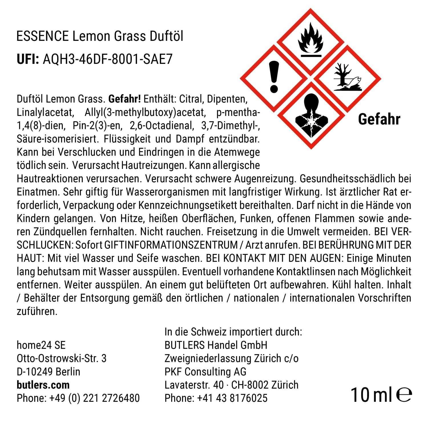 ESSENCE ulei parfumat 10 ml - Lemongrass