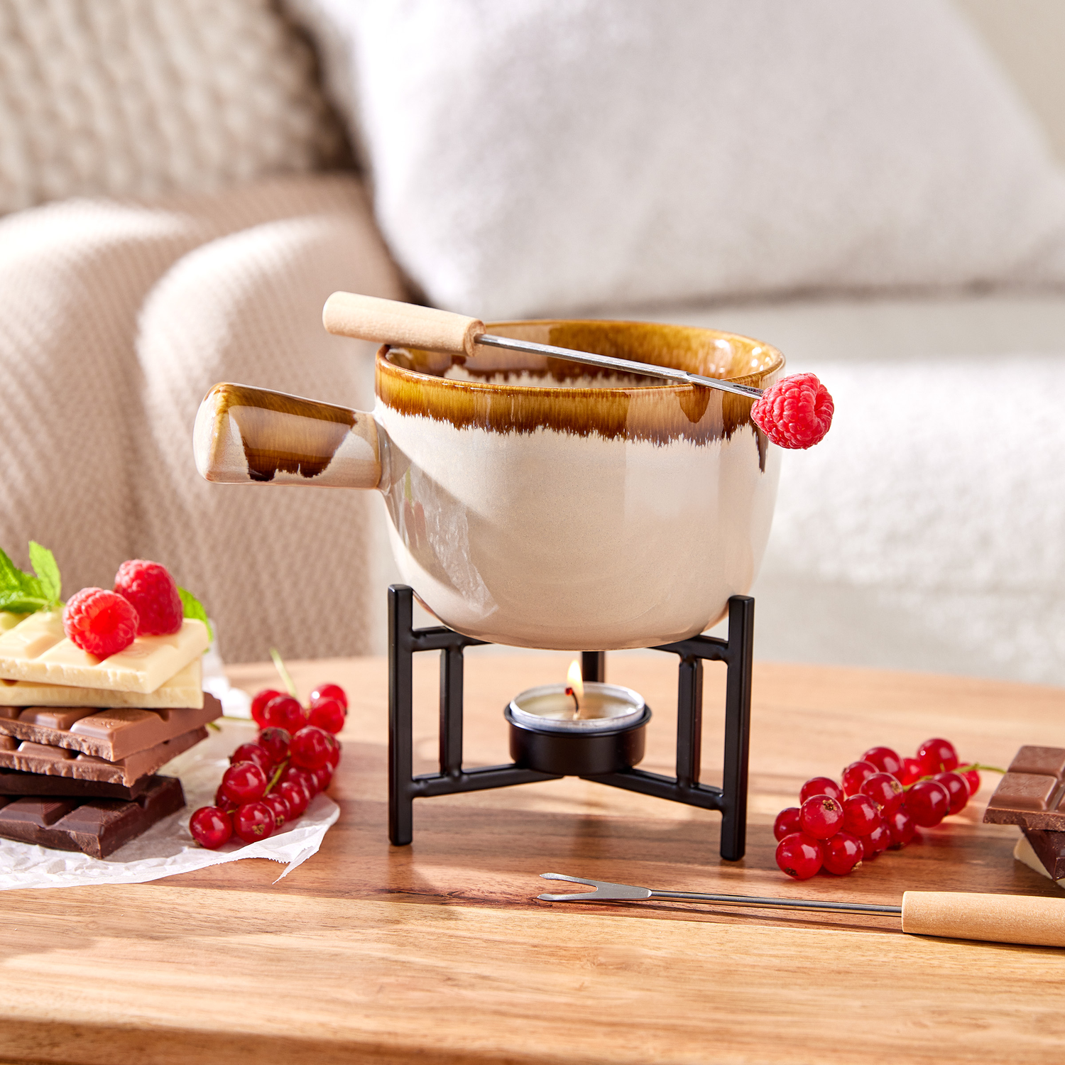 AU CHOCOLAT fondue de ciocolata 2 furculite