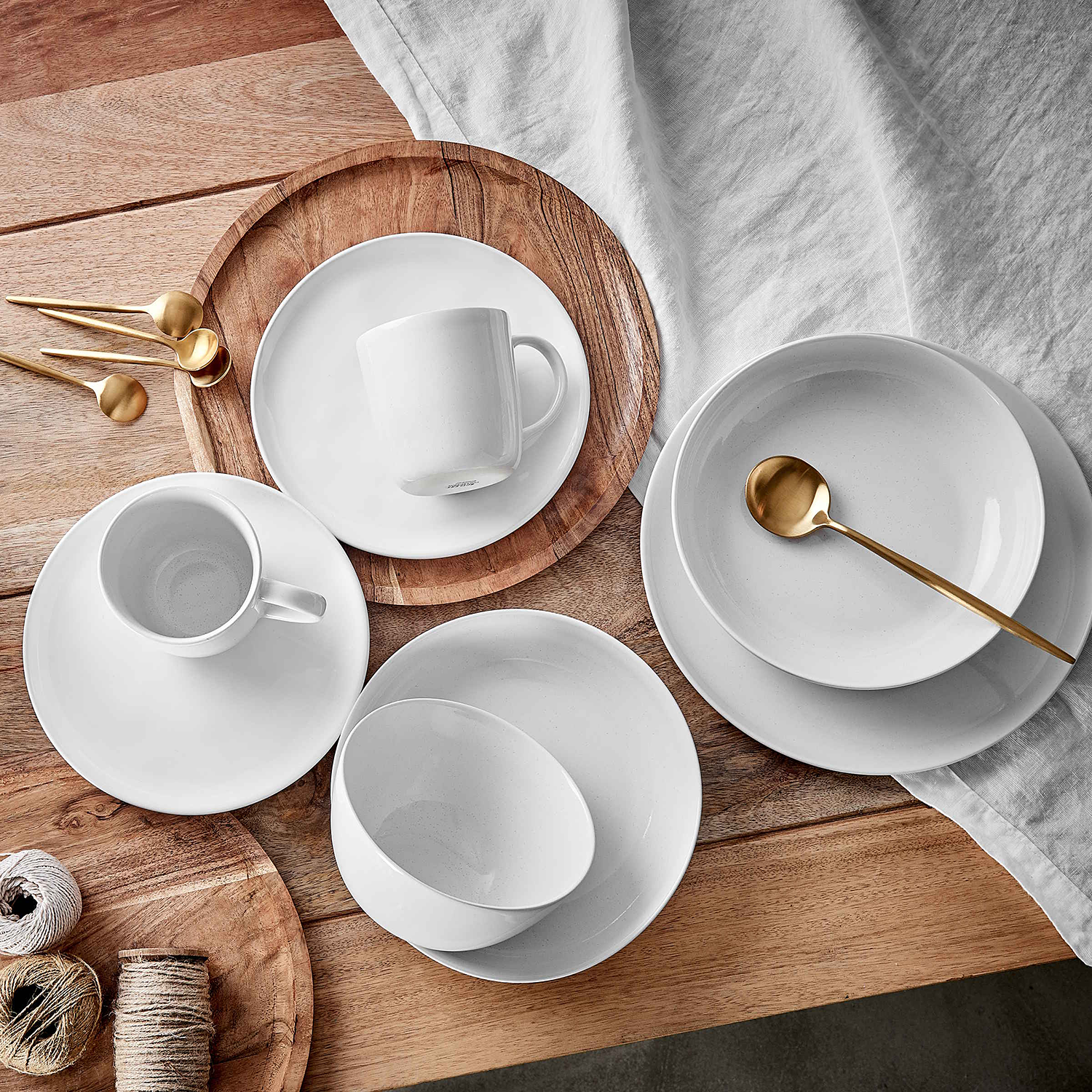 NATIVE farfurie pentru cina Ø 27 cm, alba