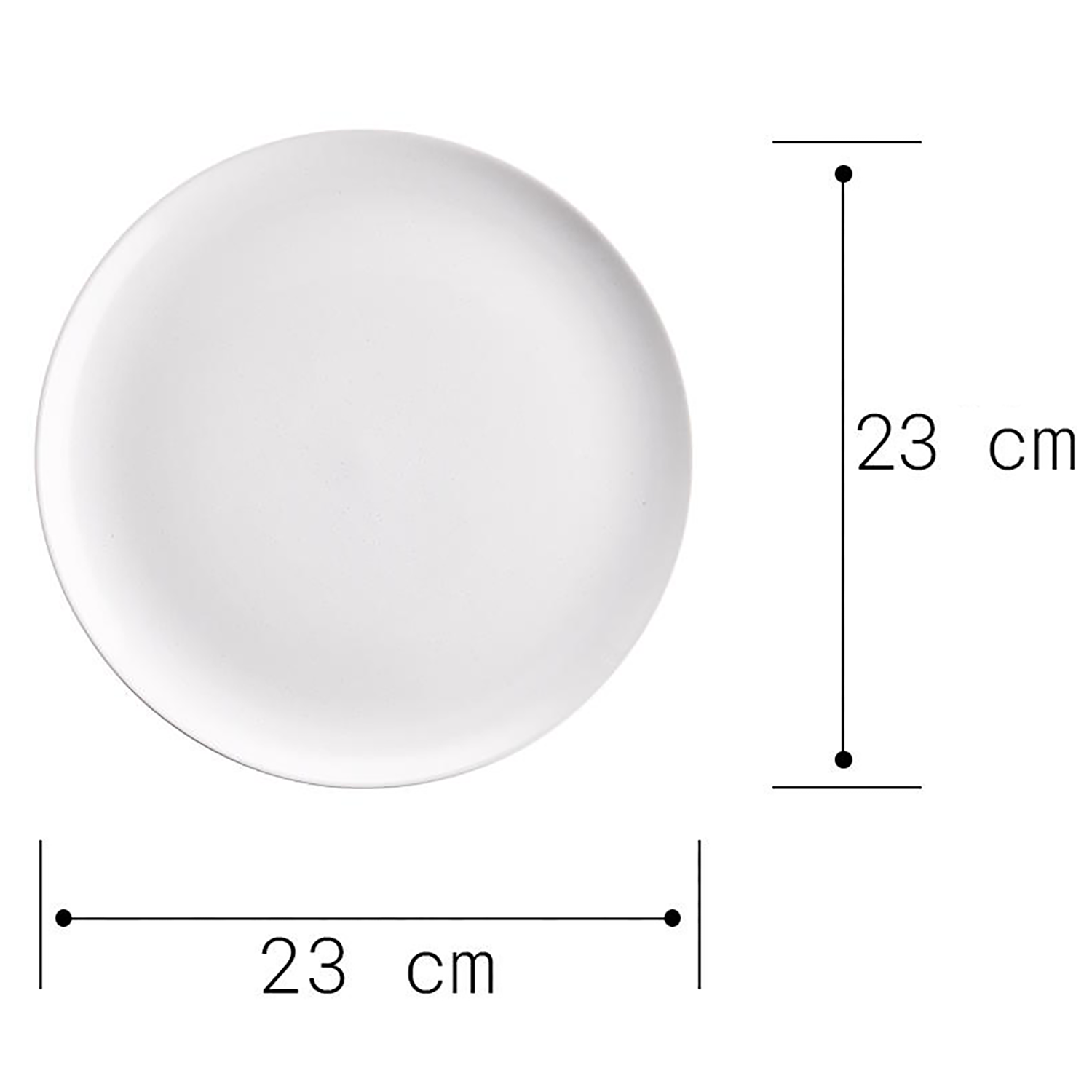 NATIVE farfurie pentru mic dejun Ø 23 cm, alba