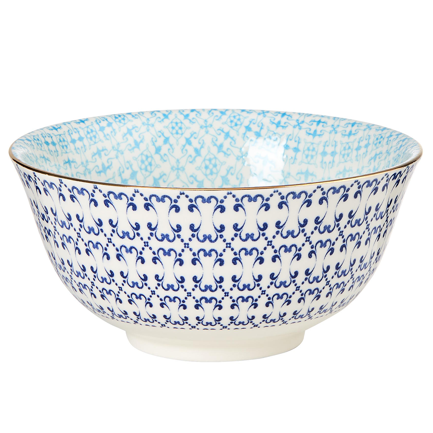 ORNAMENTS bol 520 ml, albastru/albastru deschis