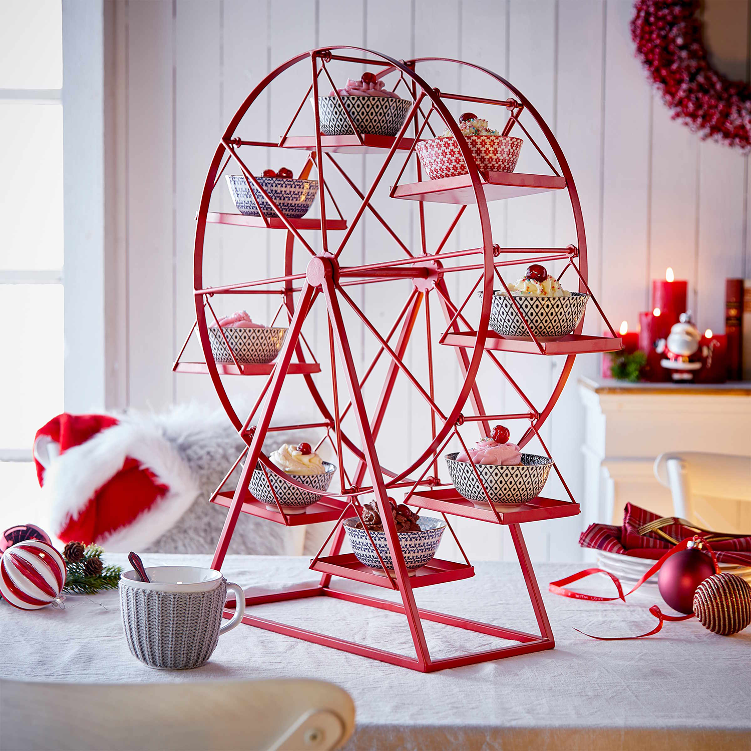 ORNAMENTS bol 520 ml, albastru/albastru deschis