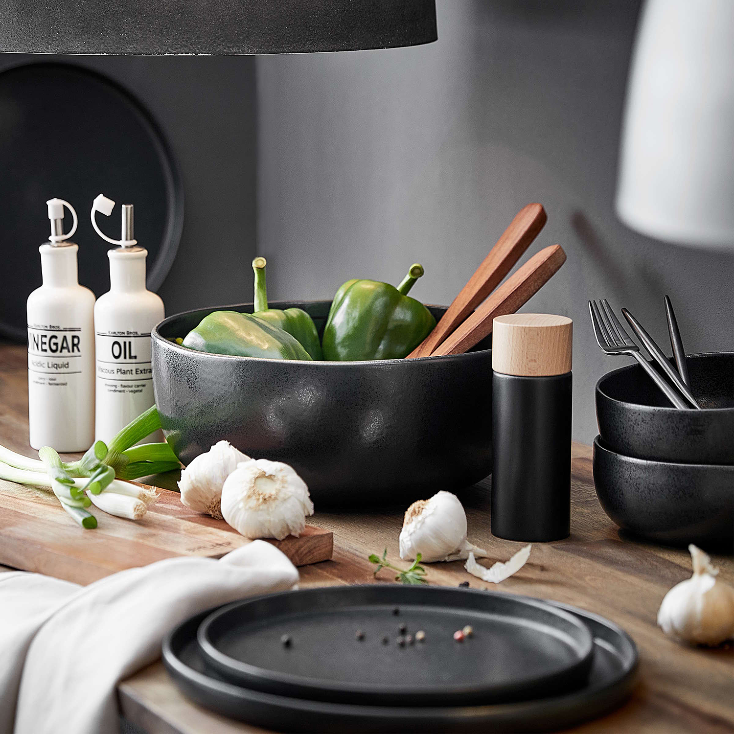 CASA NOVA bol pentru cereale Ø 16 cm 600ml, negru