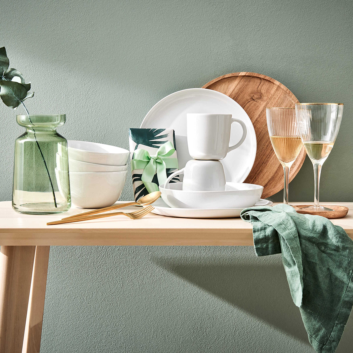 GOLDEN TWENTIES pahar pentru vin cu margine aurie