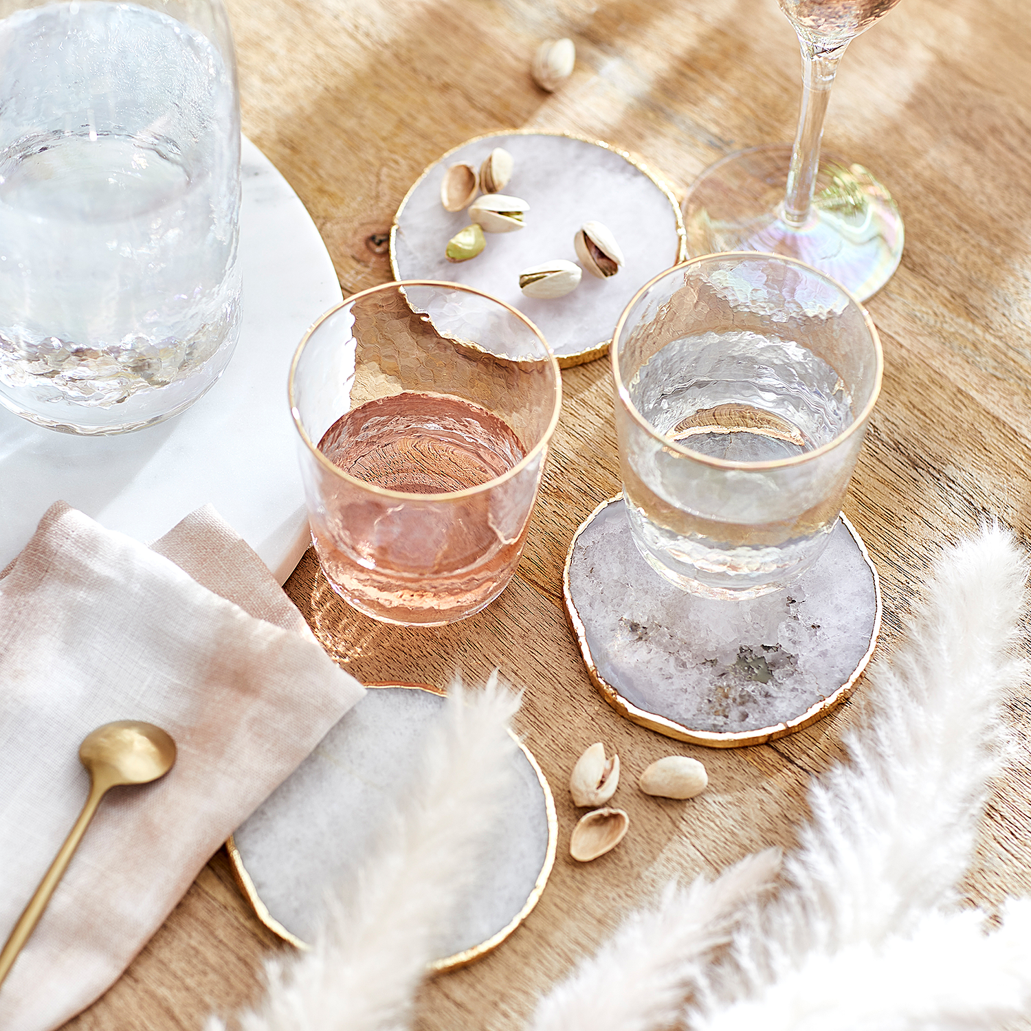 SMERALDA pahar cu margine aurie 280ml