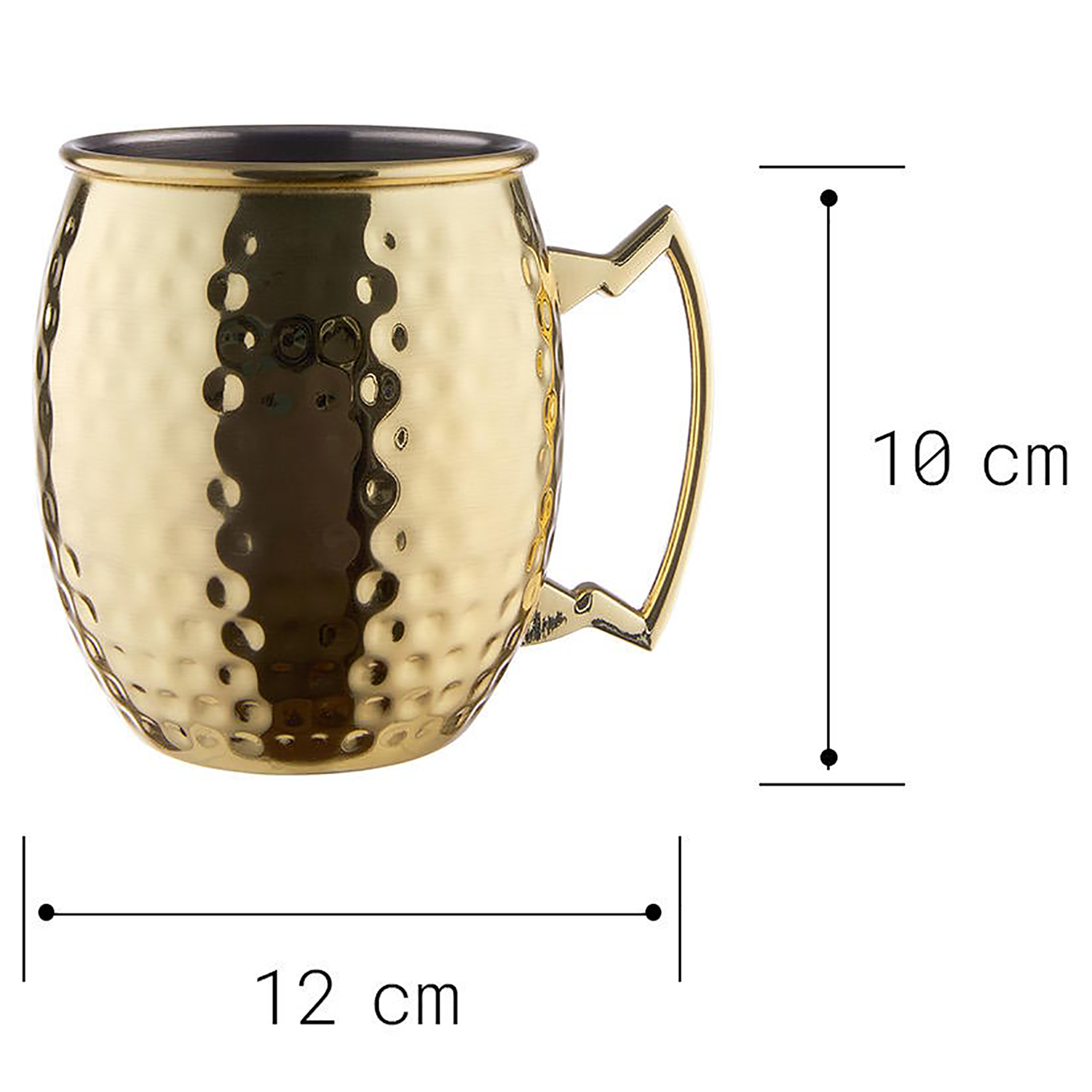 MOSCOW MULE cana cocktail inox 470 ml, auriu