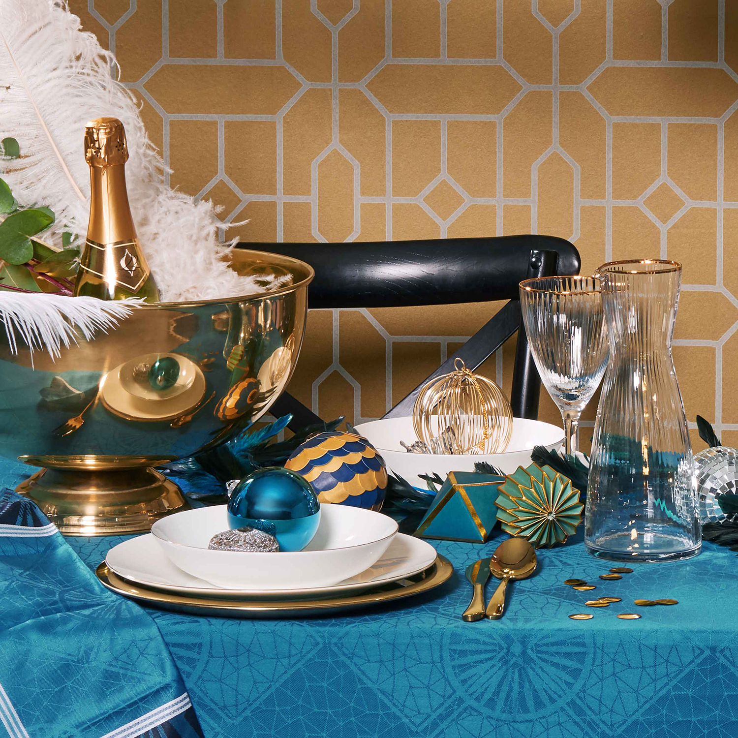 GOLDEN TWENTIES carafa margine aurie