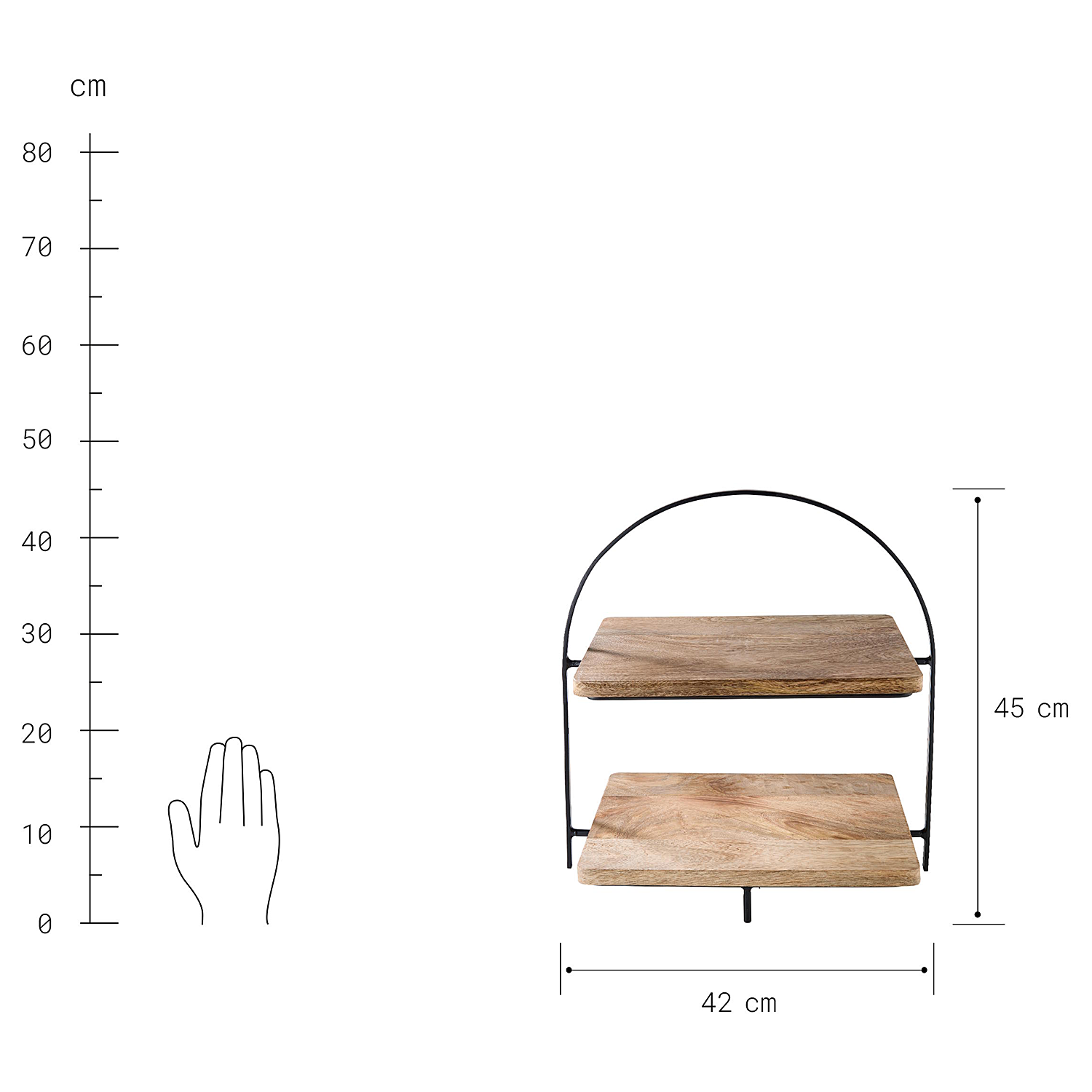 MANGO DAYS two suport etajat dreptunghiular