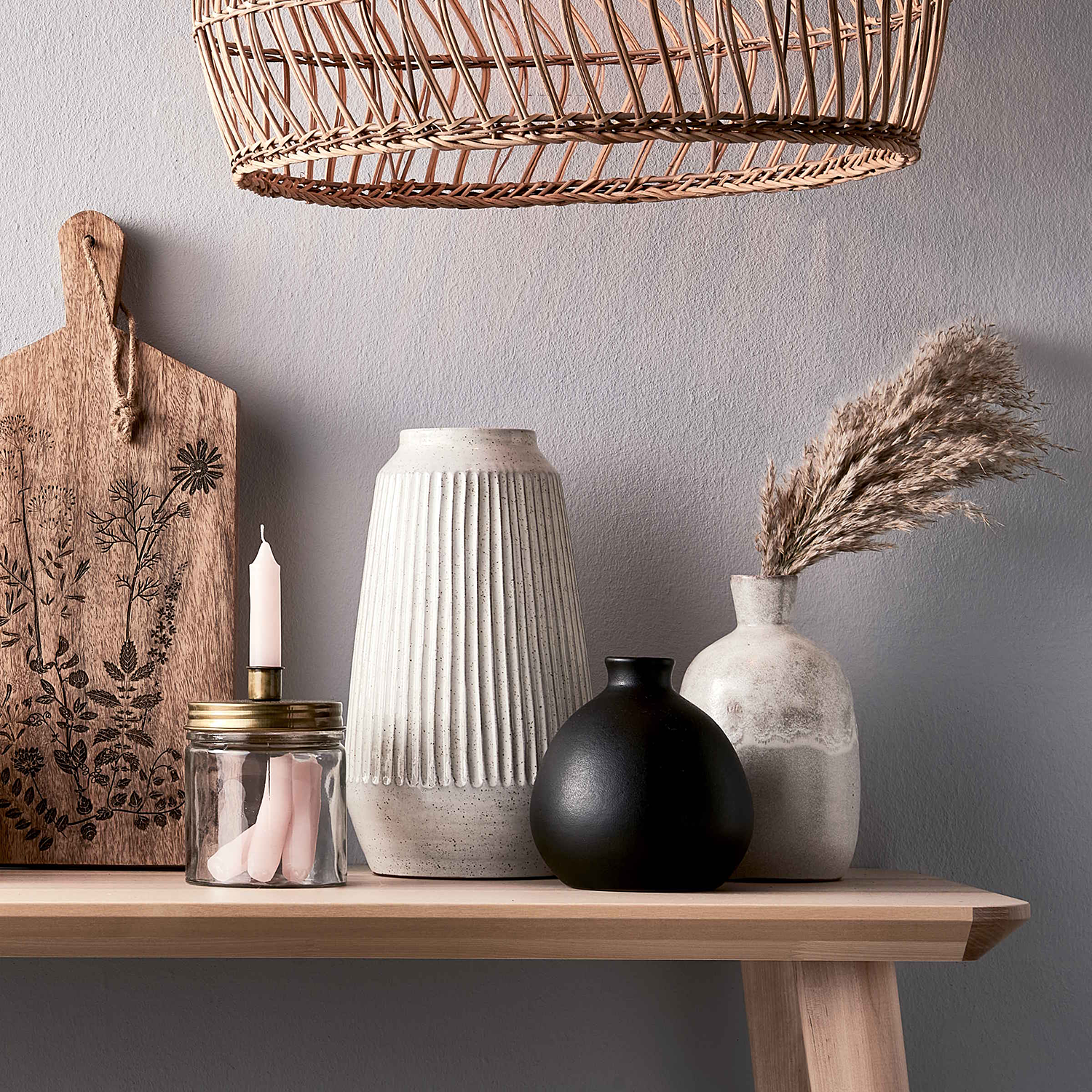 FINJA vaza ceramica 31,5cm, alb