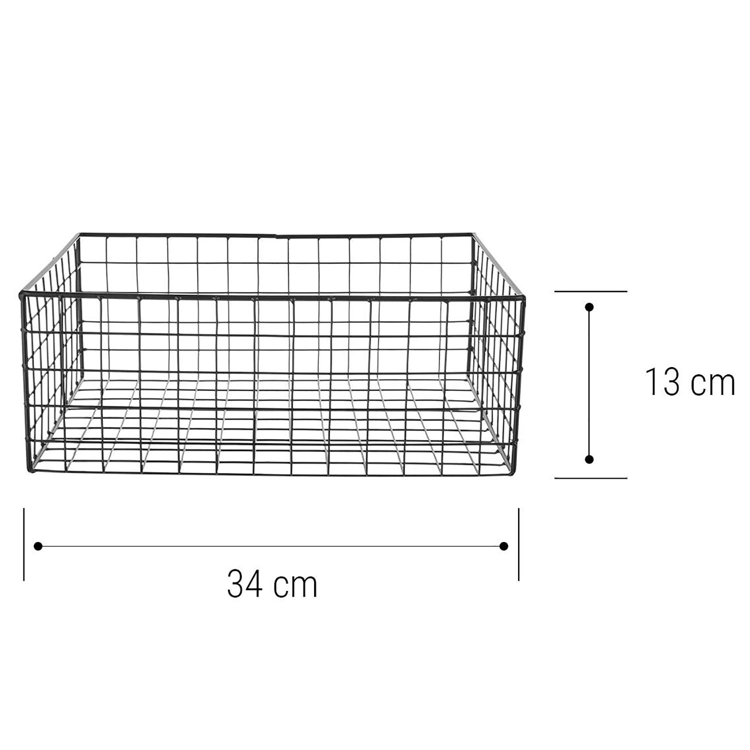 DEPOSIT cos din metal 34x24 negru