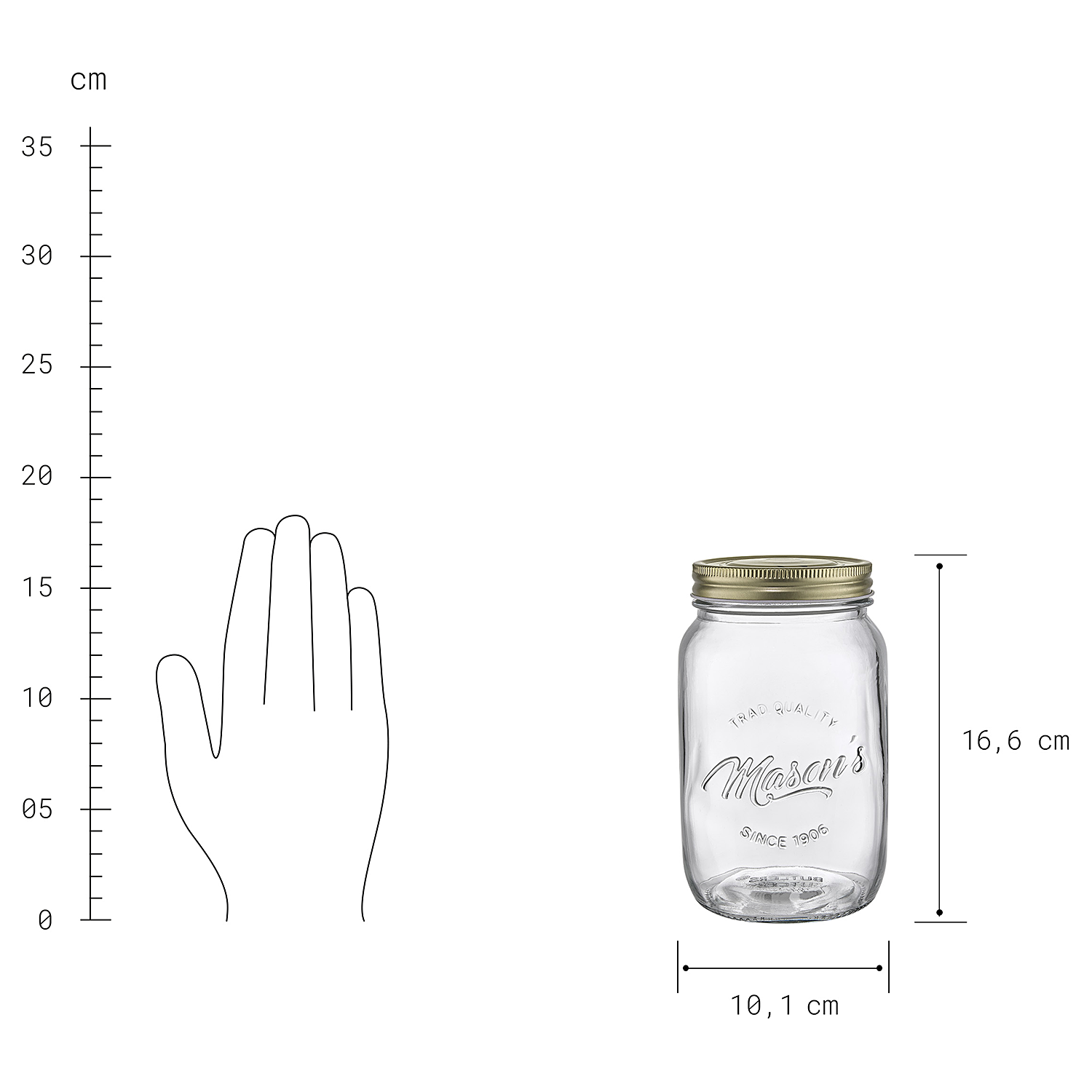 MASON`S borcan de sticla 1000 ml