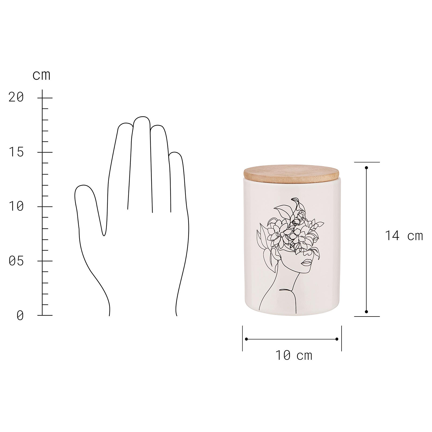QUEEN IT cutie de depozitare 700 ml - line art