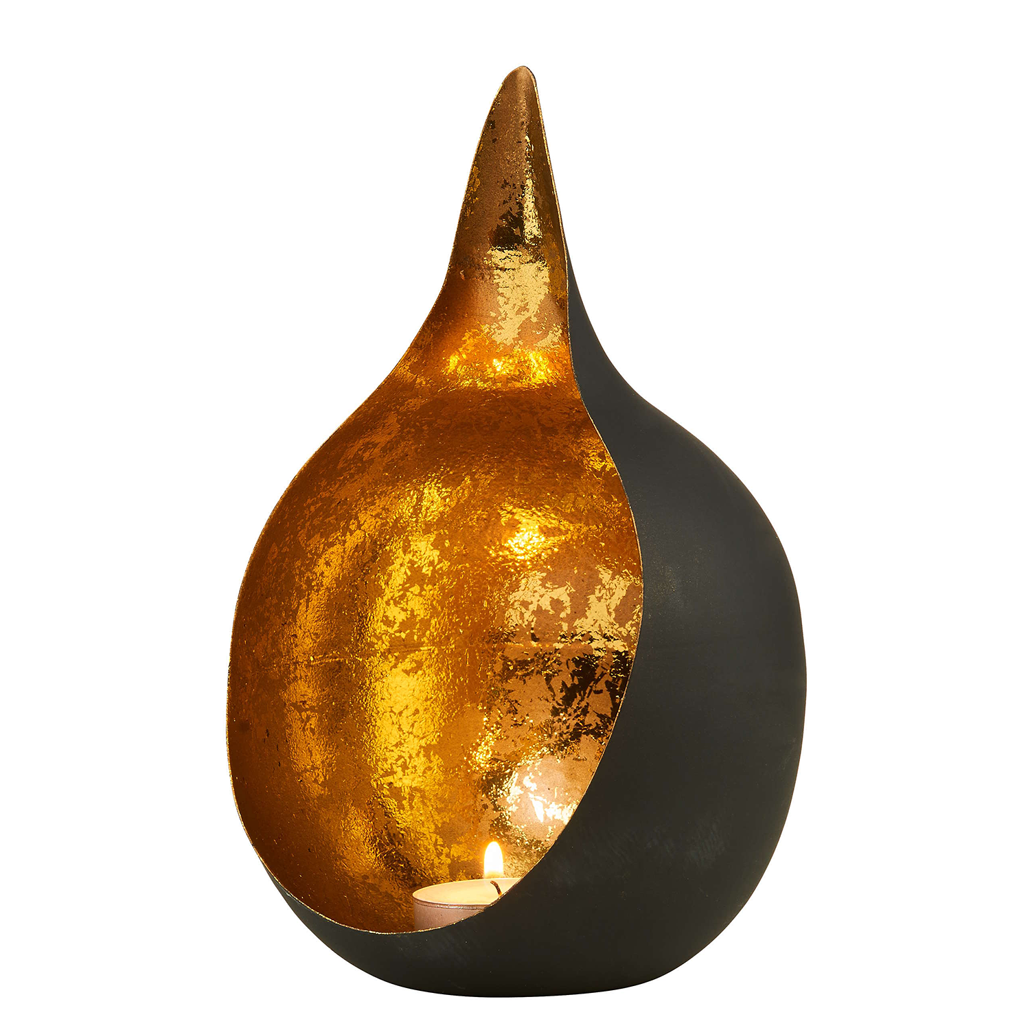 DELIGHT suport rotund pentru lumanari tip tealight negru | Ø20cm