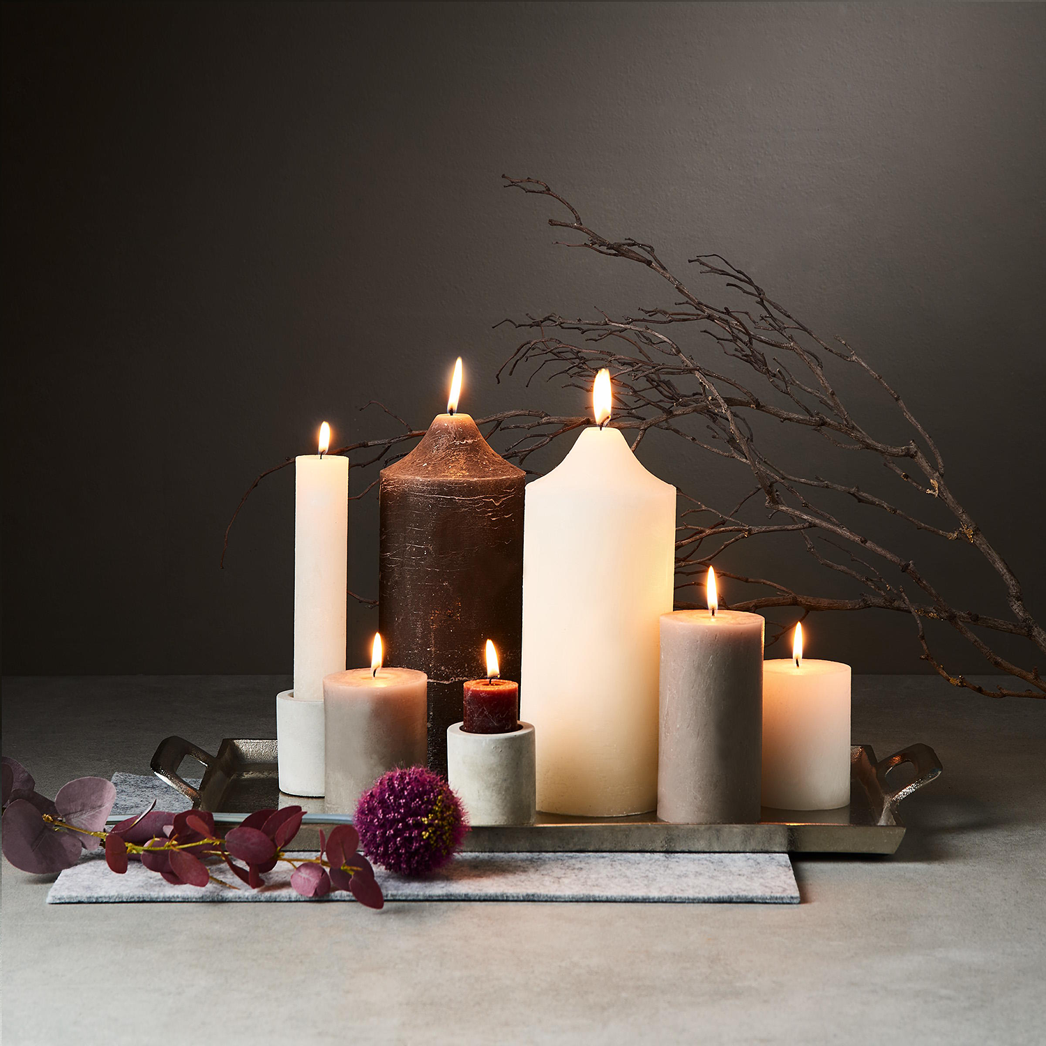 CONCRETE suport pentru lumanare din beton